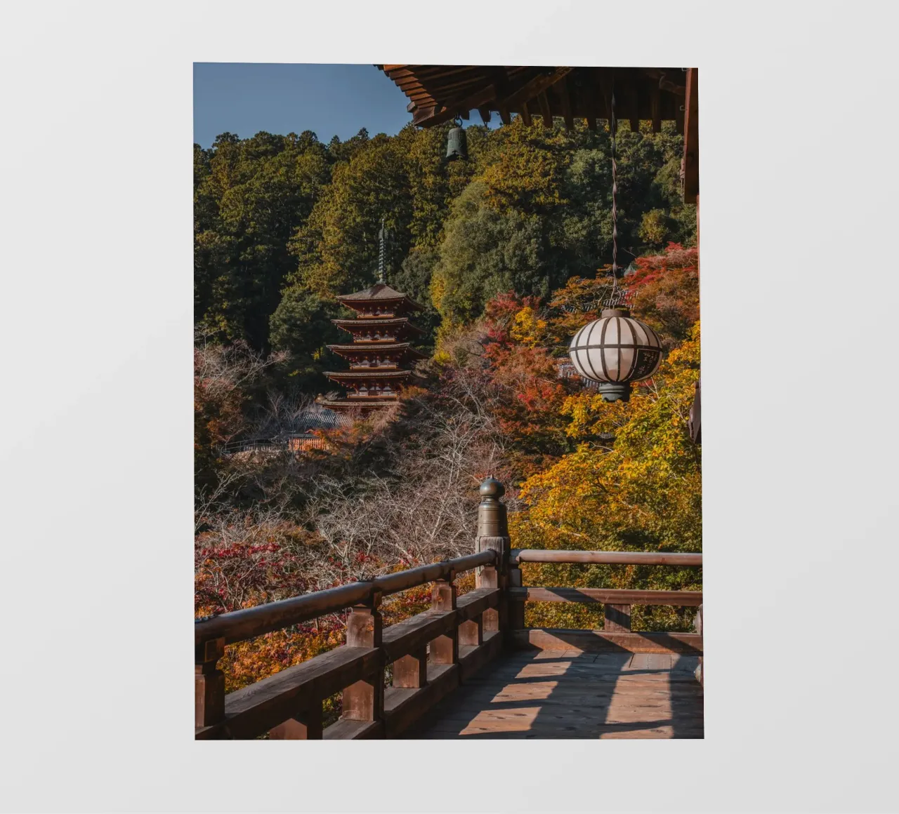 Tempio giapponese in autunno - Nara, Giappone telo in pvc da Marcel Bisig