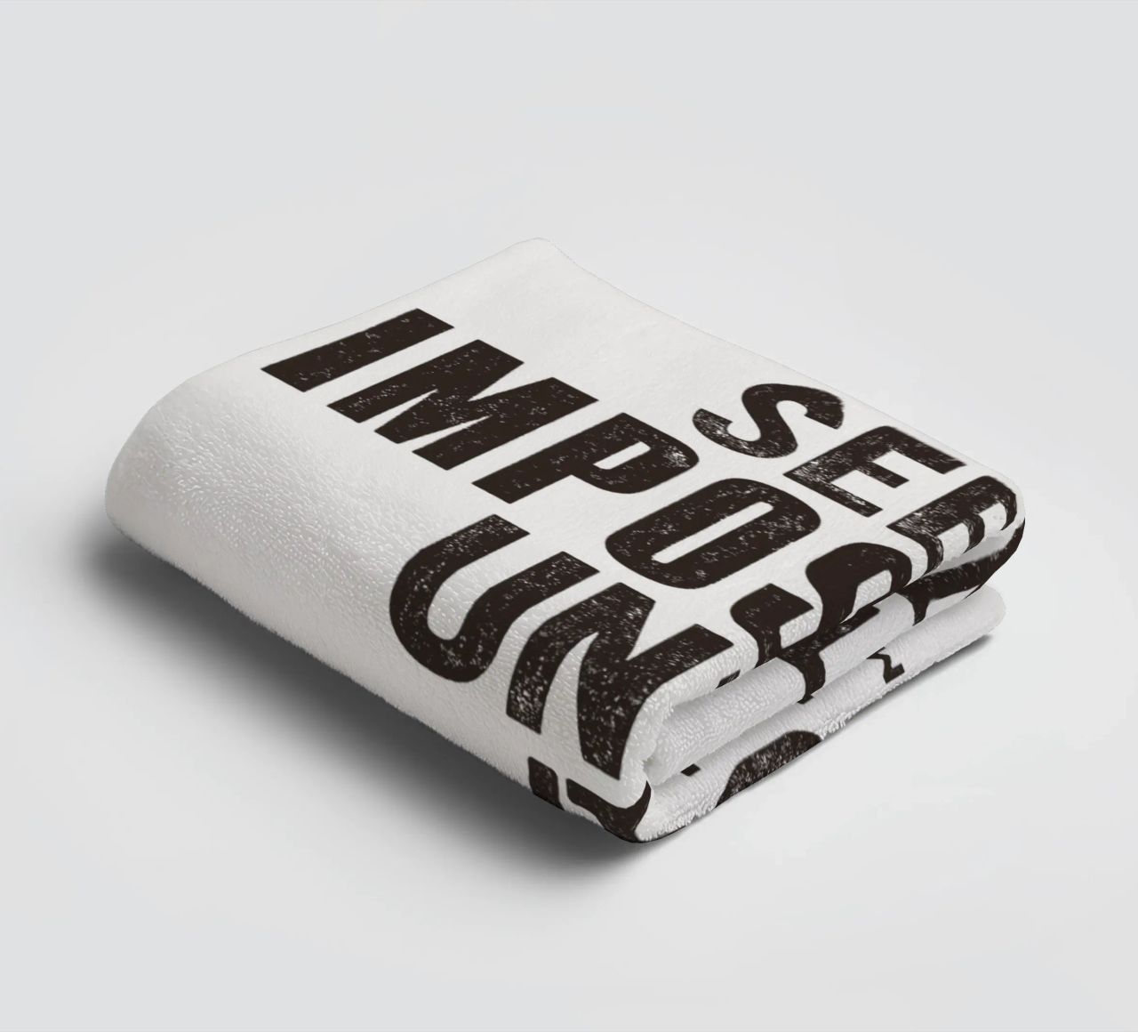It Always Seems Impossible Until It's Done Quote Print towel by THE MOTIVATED TYPE