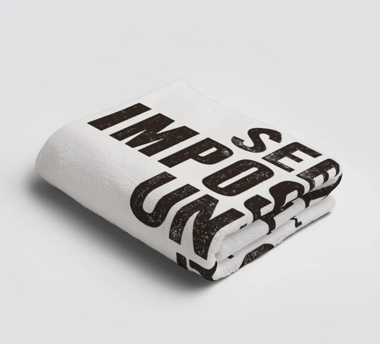 Es scheint immer unmöglich, bis es erledigt ist Zitat Druck Handtuch von THE MOTIVATED TYPE