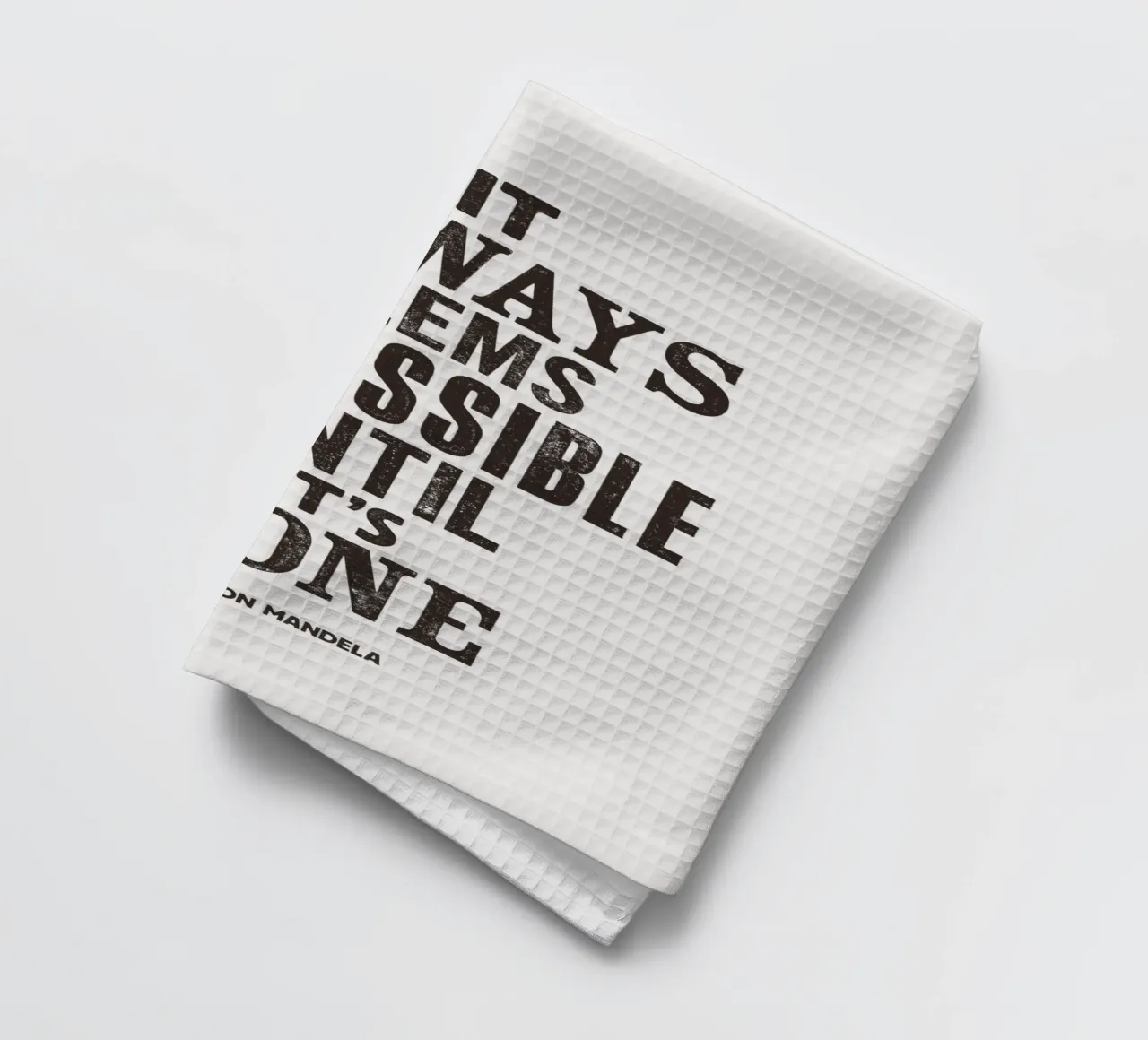 Sembra sempre impossibile finché non viene fatto Stampa citazione canovaccio da cucina da THE MOTIVATED TYPE