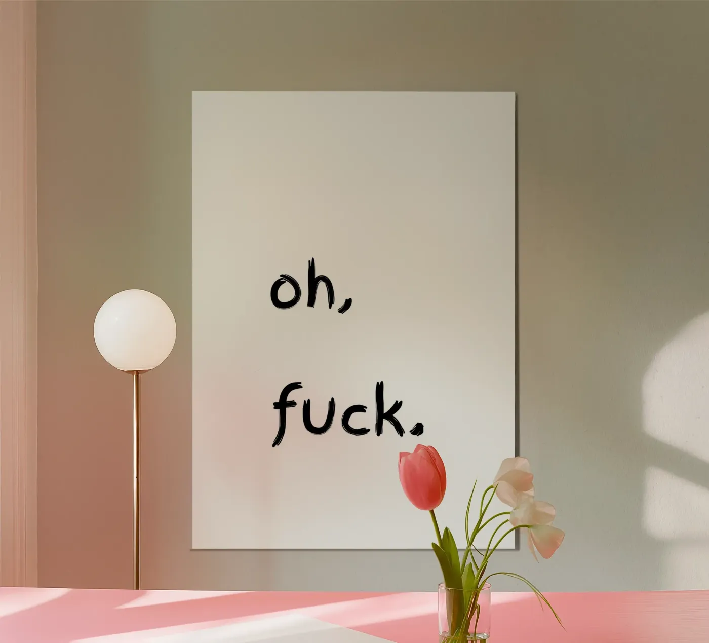 oh, f*ck poster de TheGrumpyHomeDecor