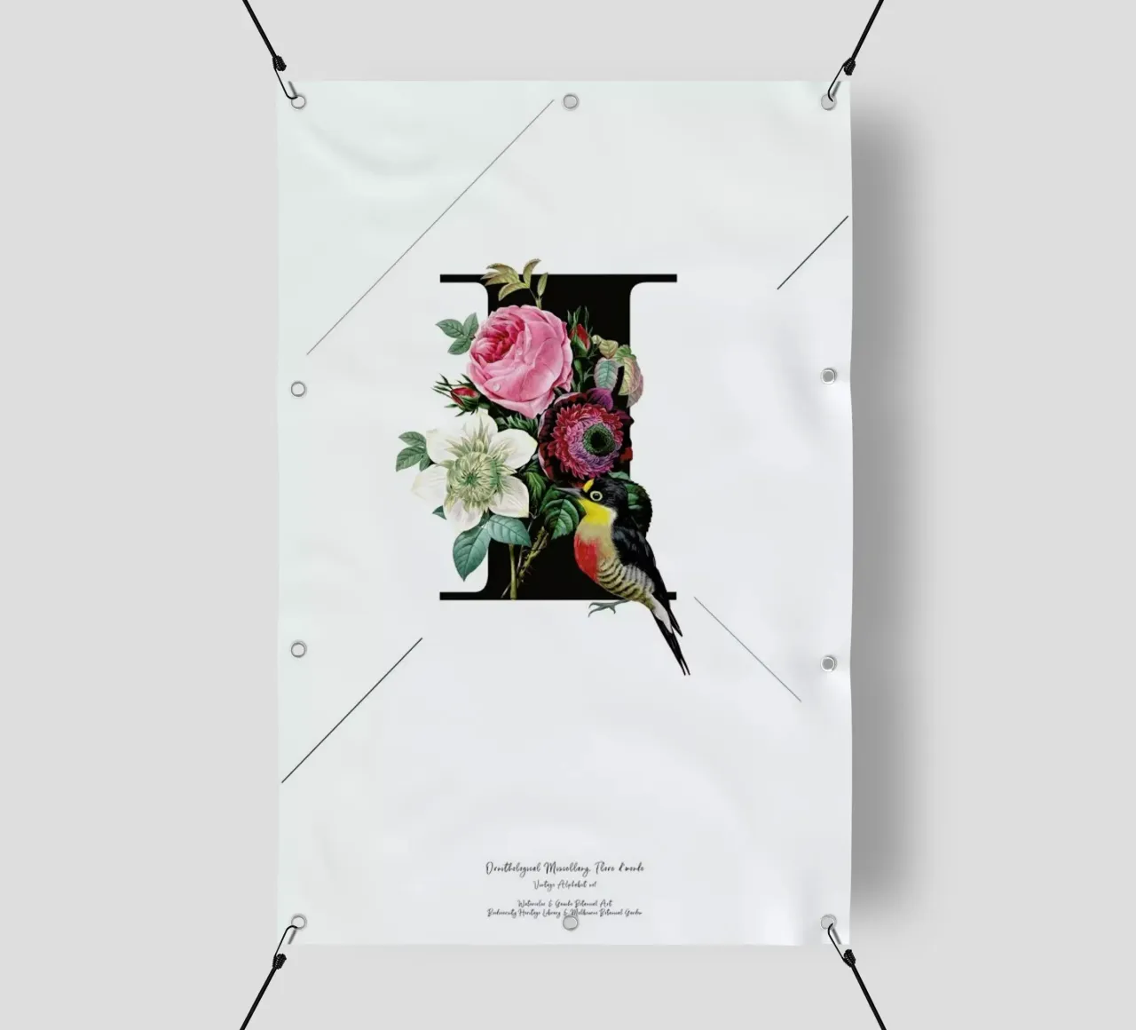 Botanical Alphabet - I telo in pvc da Froilein Juno
