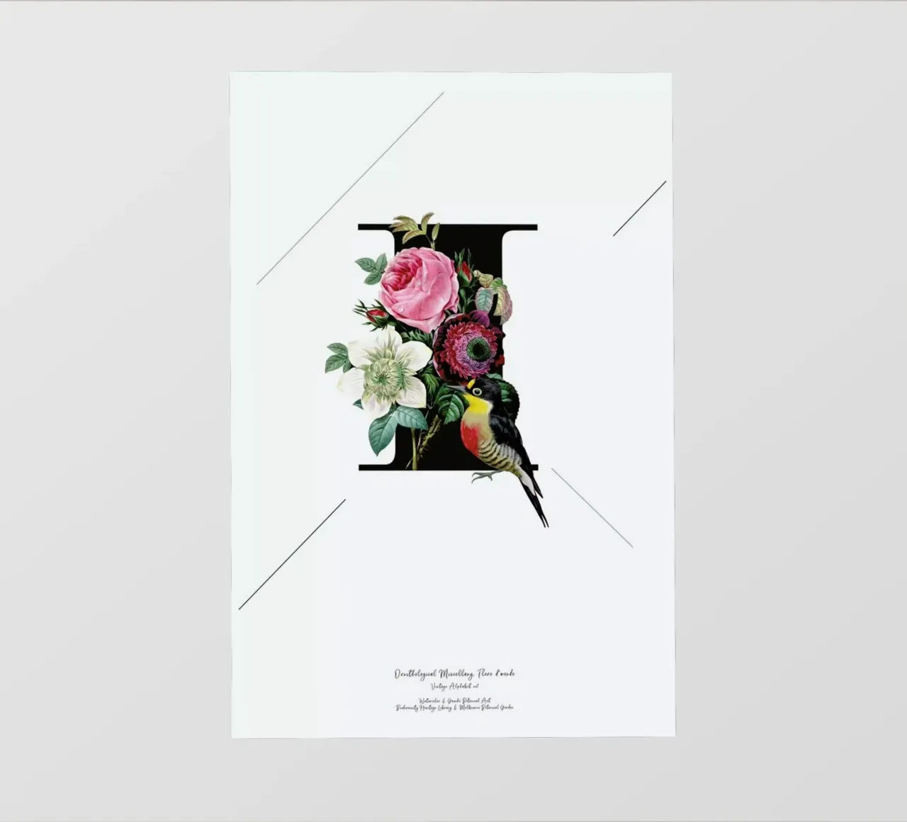 Botanical Alphabet - I telo in pvc da Froilein Juno