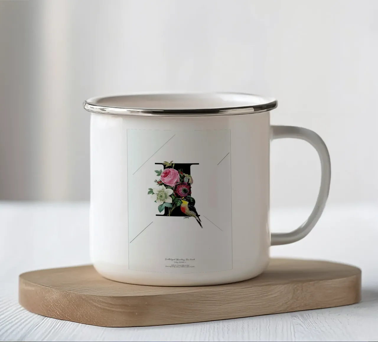 Botanical Alphabet - I tazza in smalto da Froilein Juno