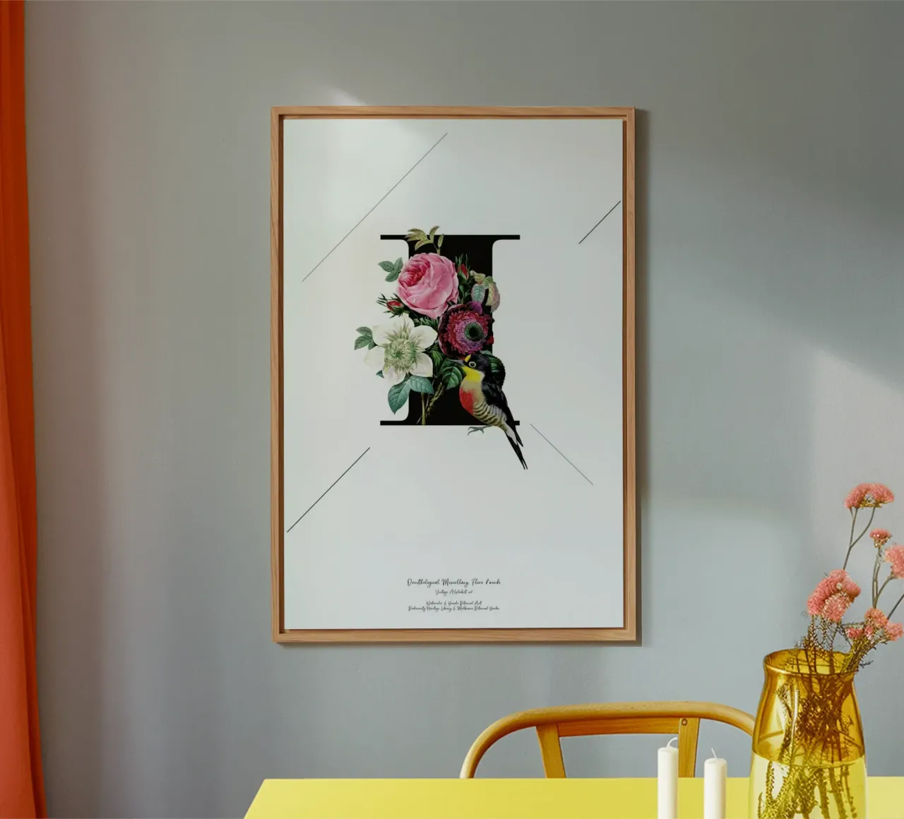 Botanical Alphabet - I alluminio dibond da Froilein Juno