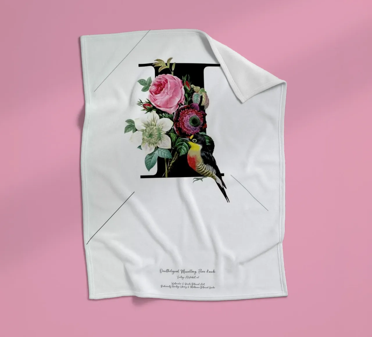 Botanical Alphabet - I coperta in pile da Froilein Juno