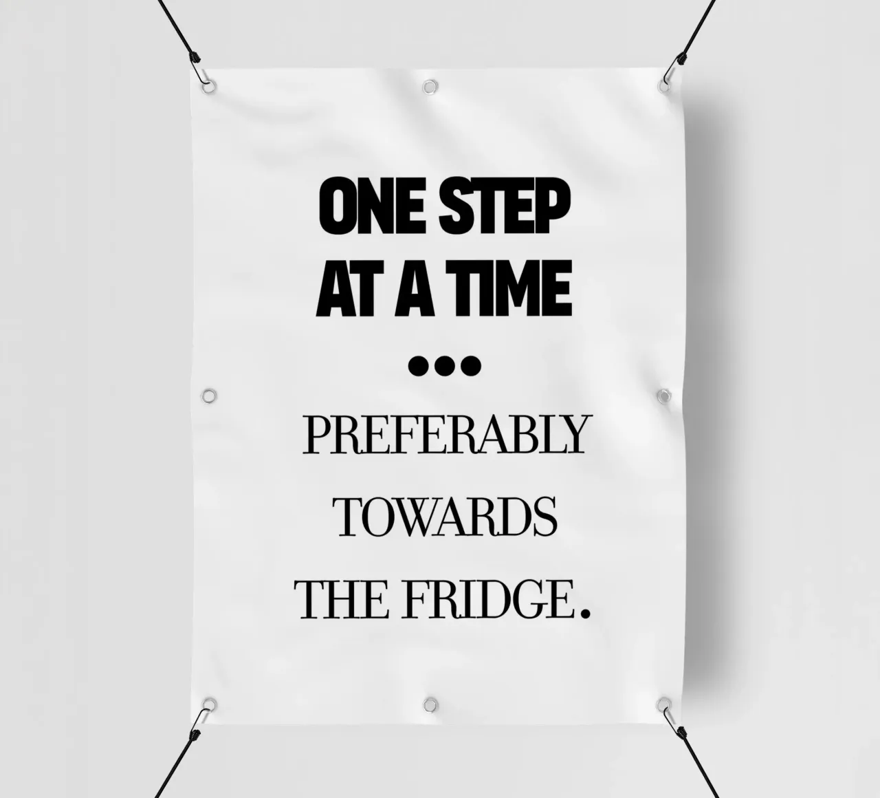 one step at a time telo in pvc da TheGrumpyHomeDecor