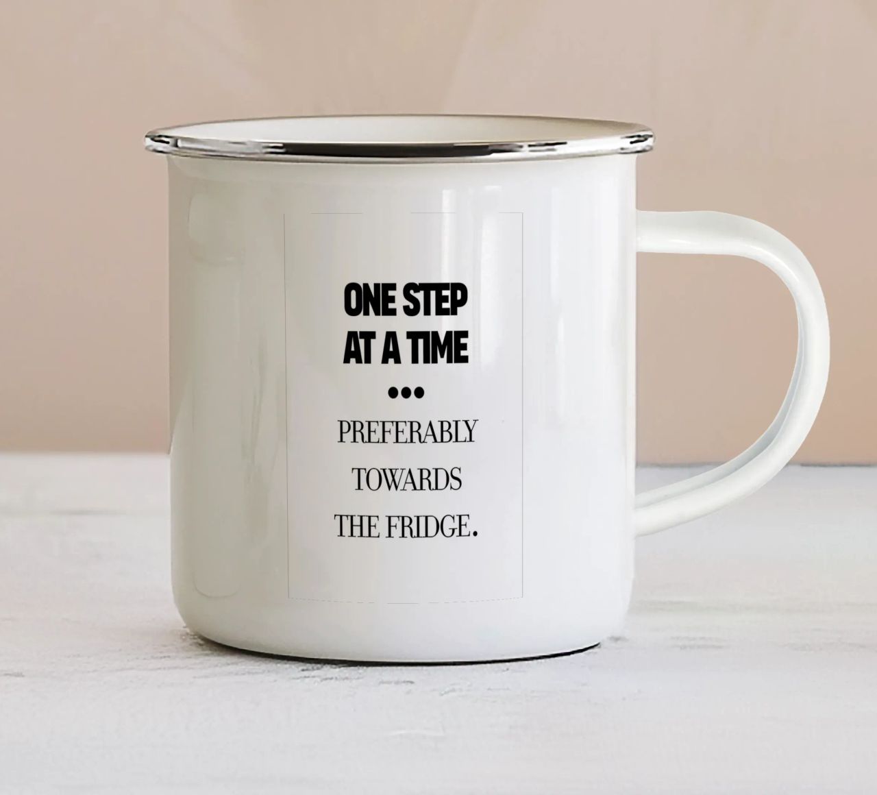 one step at a time tazza in smalto da TheGrumpyHomeDecor