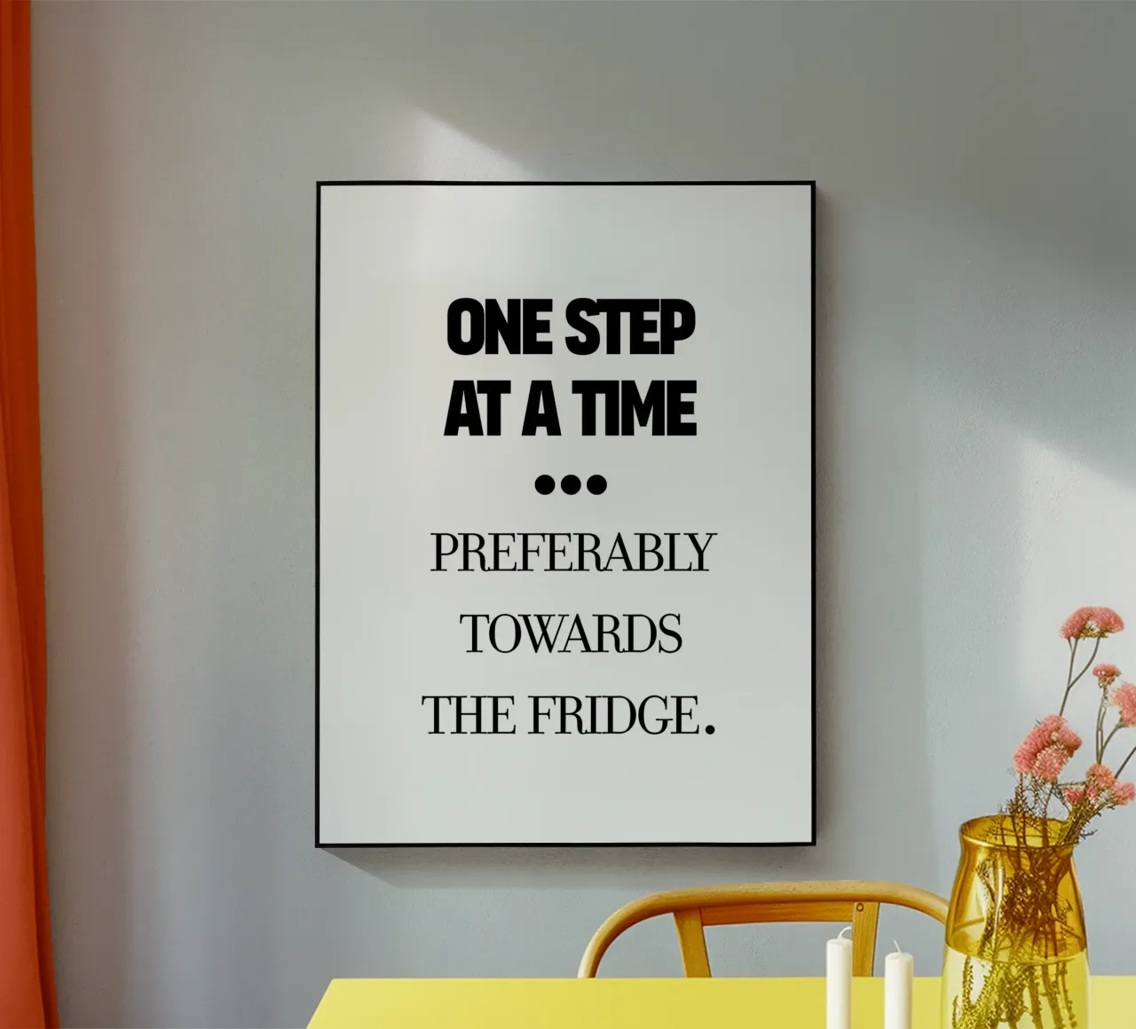 one step at a time acrylic glass by TheGrumpyHomeDecor