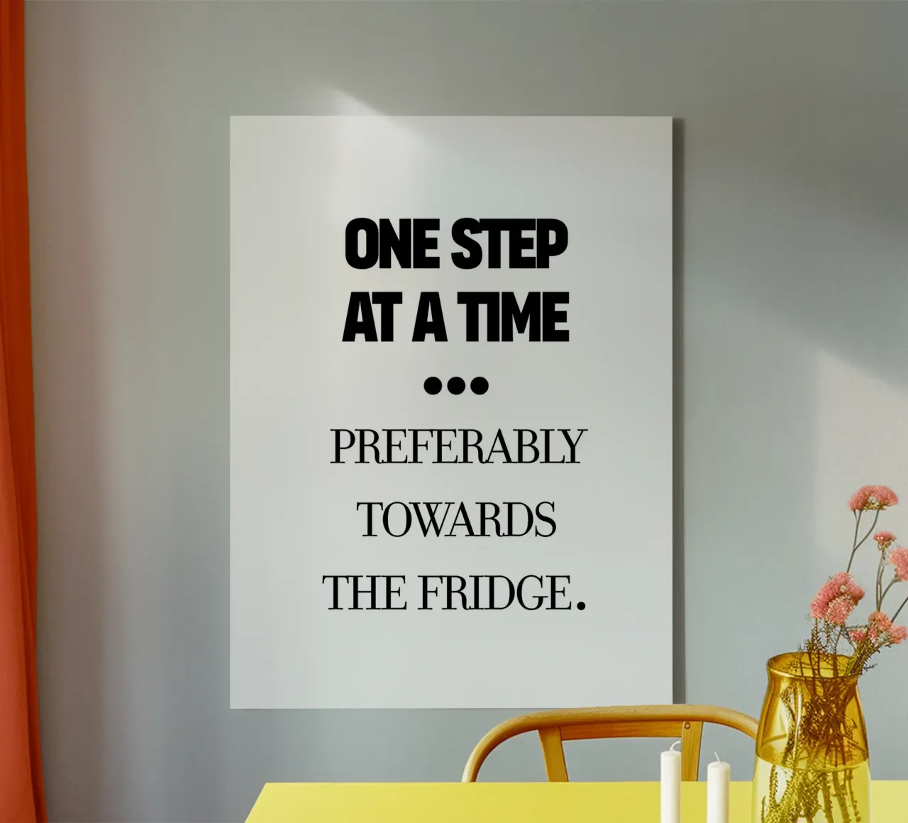 one step at a time tela da TheGrumpyHomeDecor