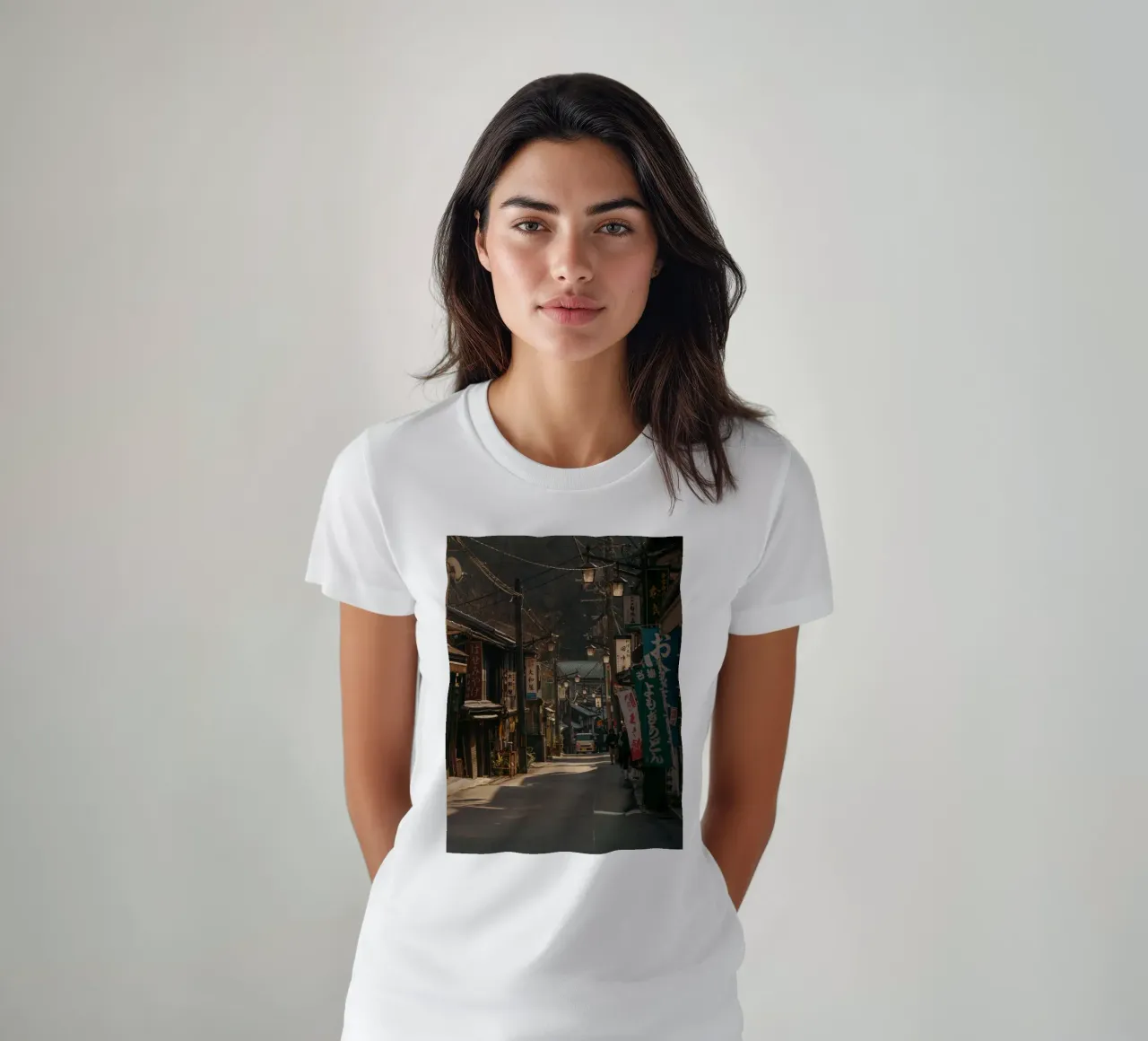 Via del Tempio a Nara, Giappone t-shirt da Marcel Bisig