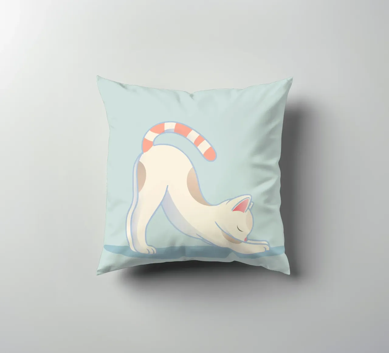 Gatto in posa yoga - stretching e rilassamento cuscino da namosh