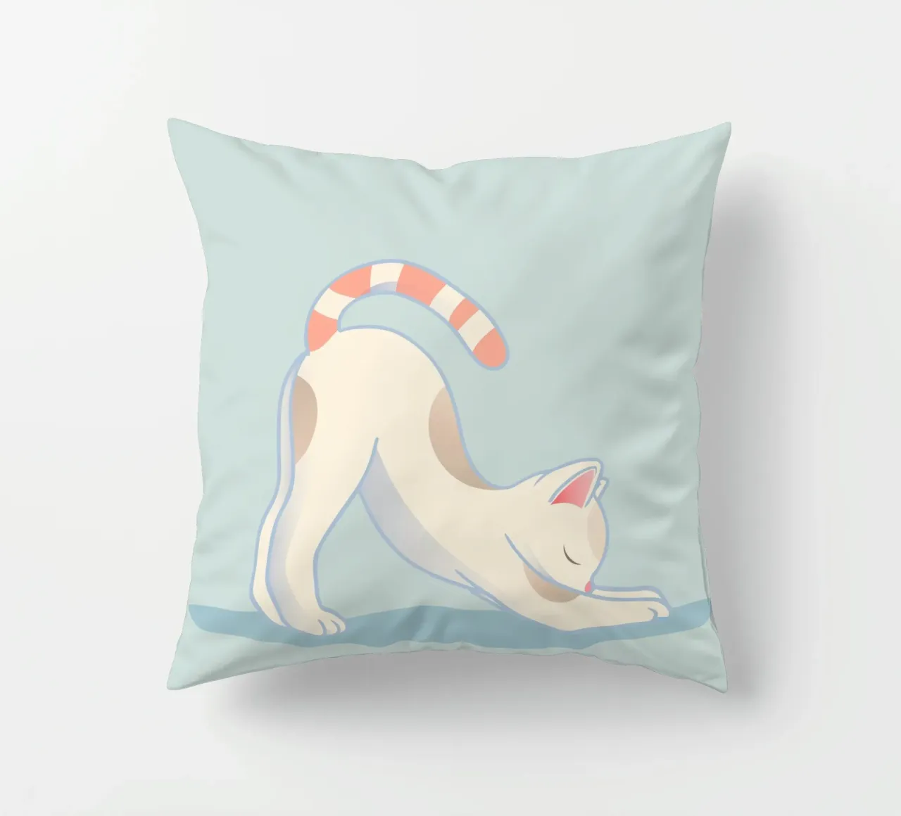 Gatto in posa yoga - stretching e rilassamento cuscino da namosh