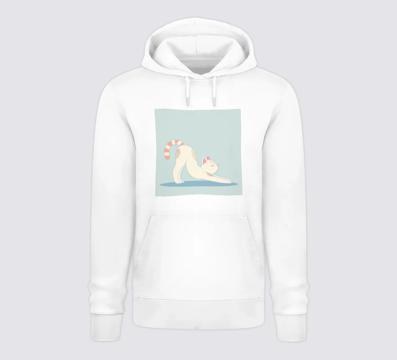 Cute cat in the classic yoga stretching pose hoodie by namosh