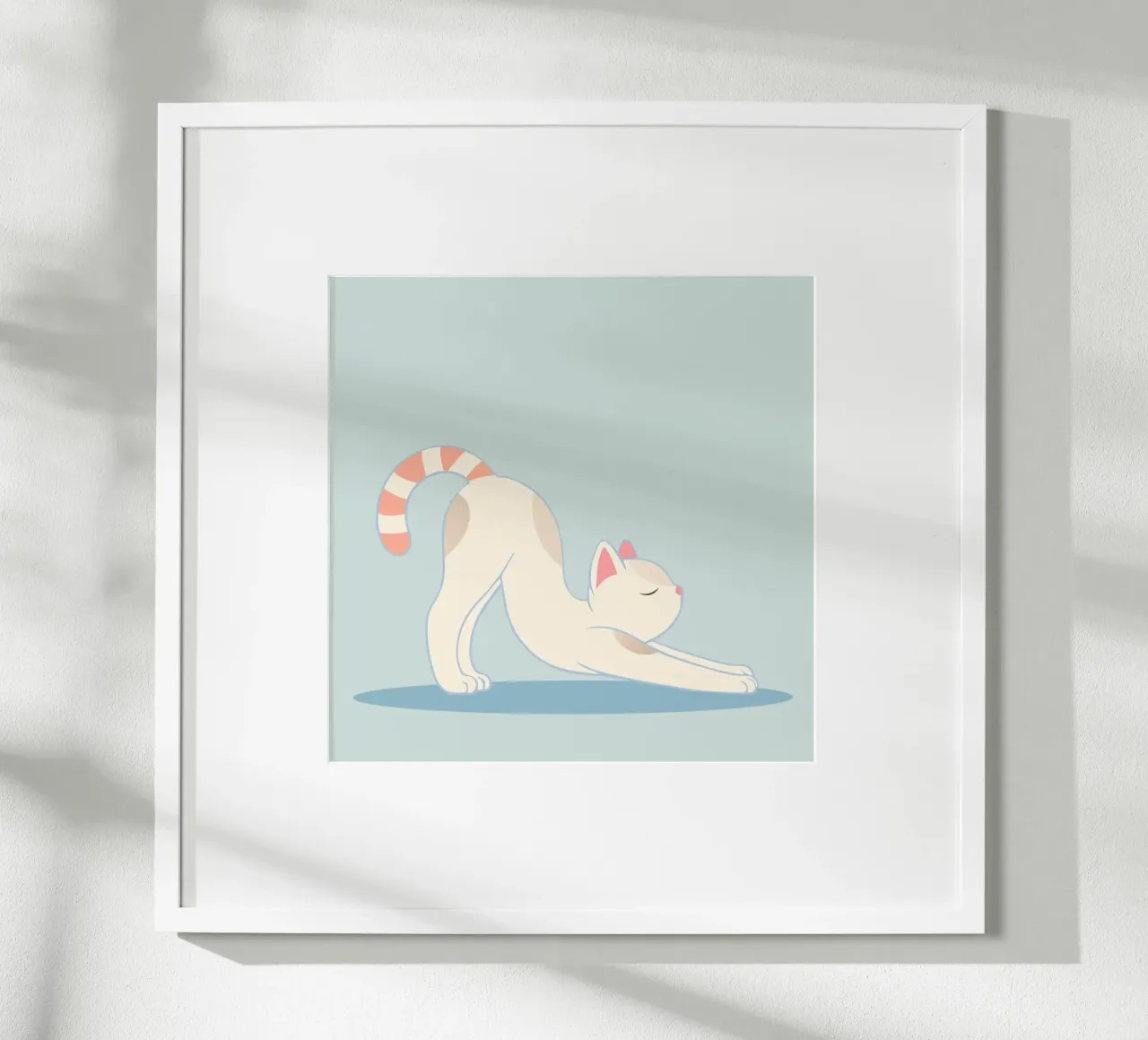 süße Katze in der klassischen Yoga Dehnpose Poster von namosh
