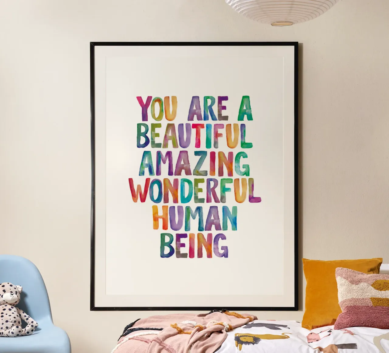 Sei un bellissimo, incredibile, meraviglioso essere umano carta hahnemühle da THE MOTIVATED TYPE