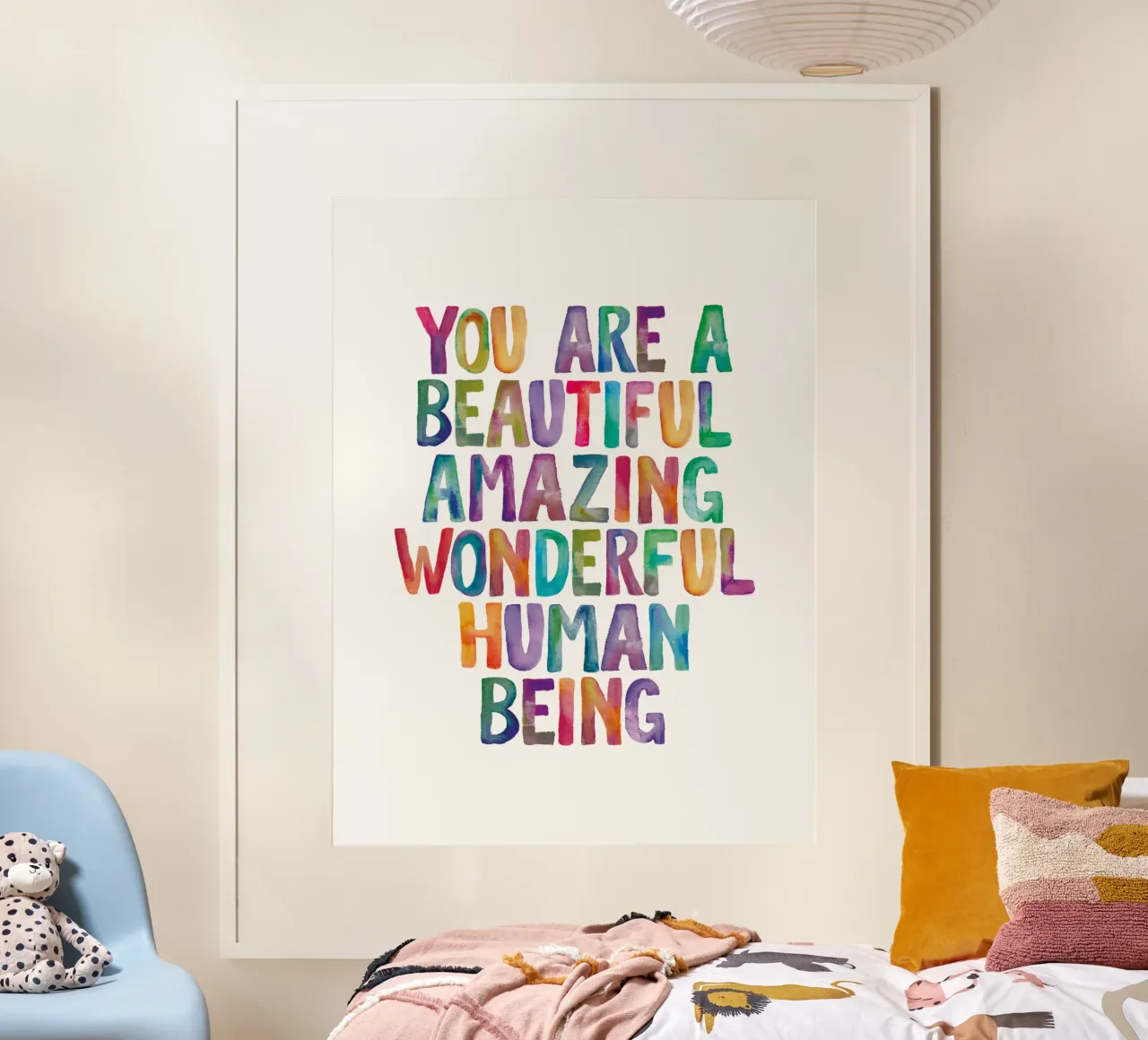 Sei un bellissimo, incredibile, meraviglioso essere umano carta hahnemühle da THE MOTIVATED TYPE