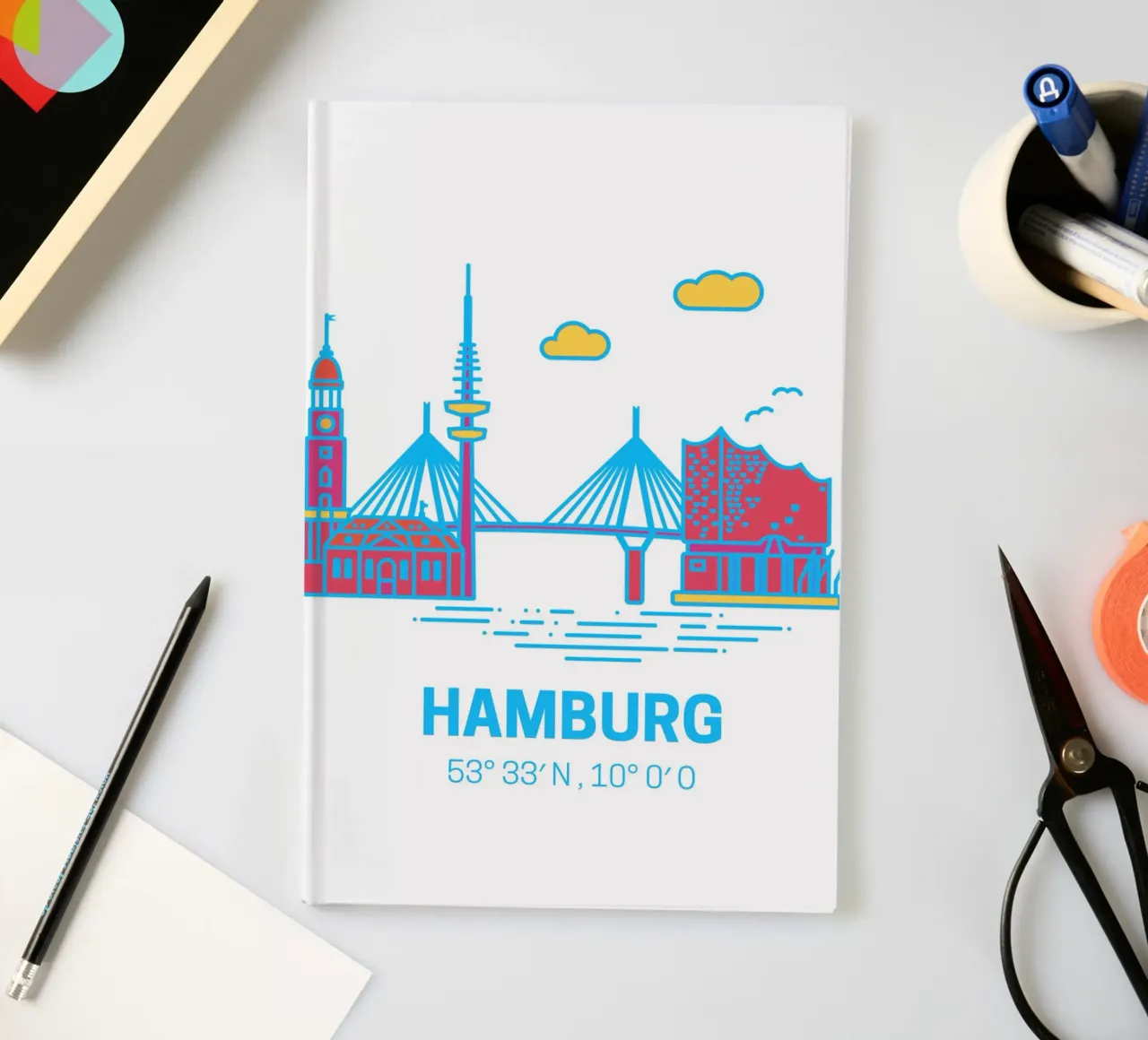 Hamburg colour explosion notebook by DigiWunderwerk