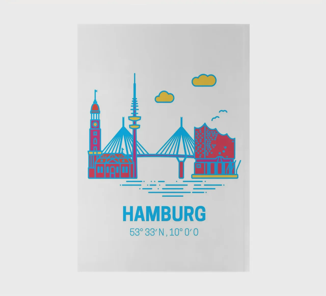 Hamburg colour explosion notebook by DigiWunderwerk