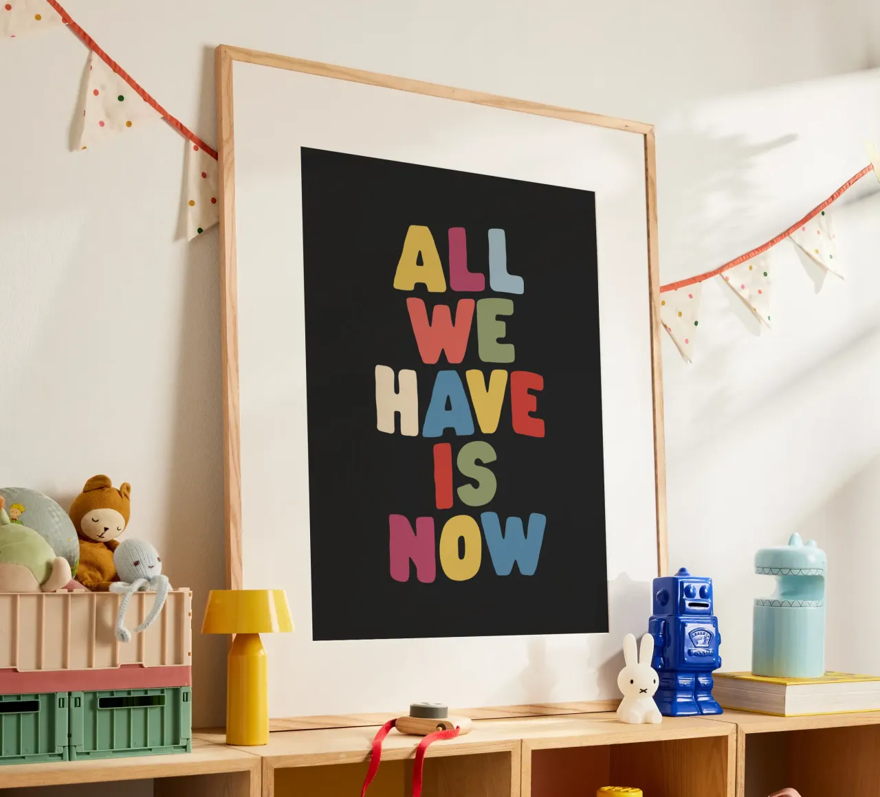 All We Have is Now Tipografia colorata e stimolante carta hahnemühle da THE MOTIVATED TYPE
