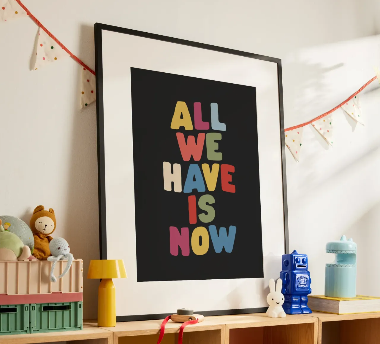 All We Have is Now Tipografia colorata e stimolante carta hahnemühle da THE MOTIVATED TYPE