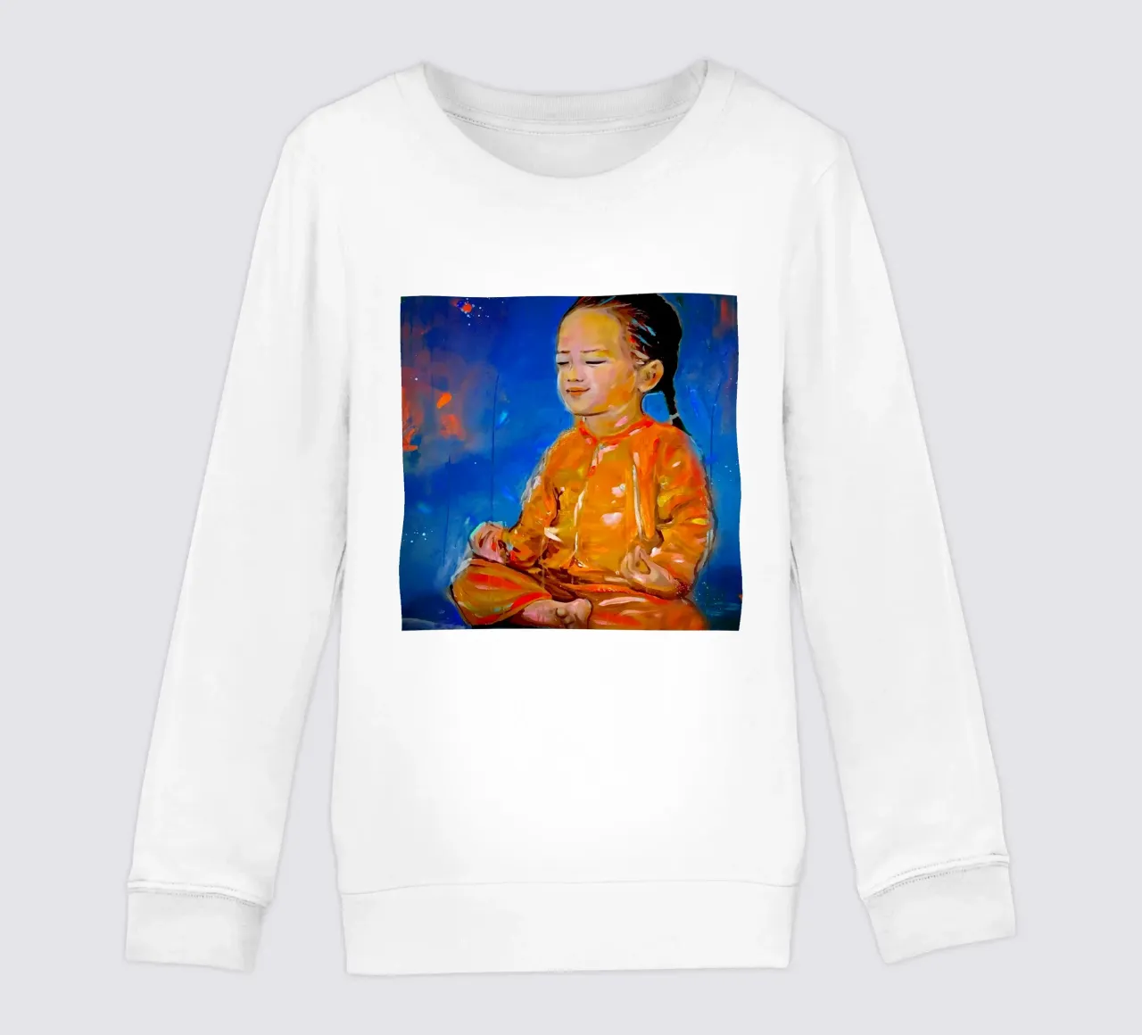 Meditation kids sweatshirt by Happy 😃 Art 🎨 by Christine Schnoell