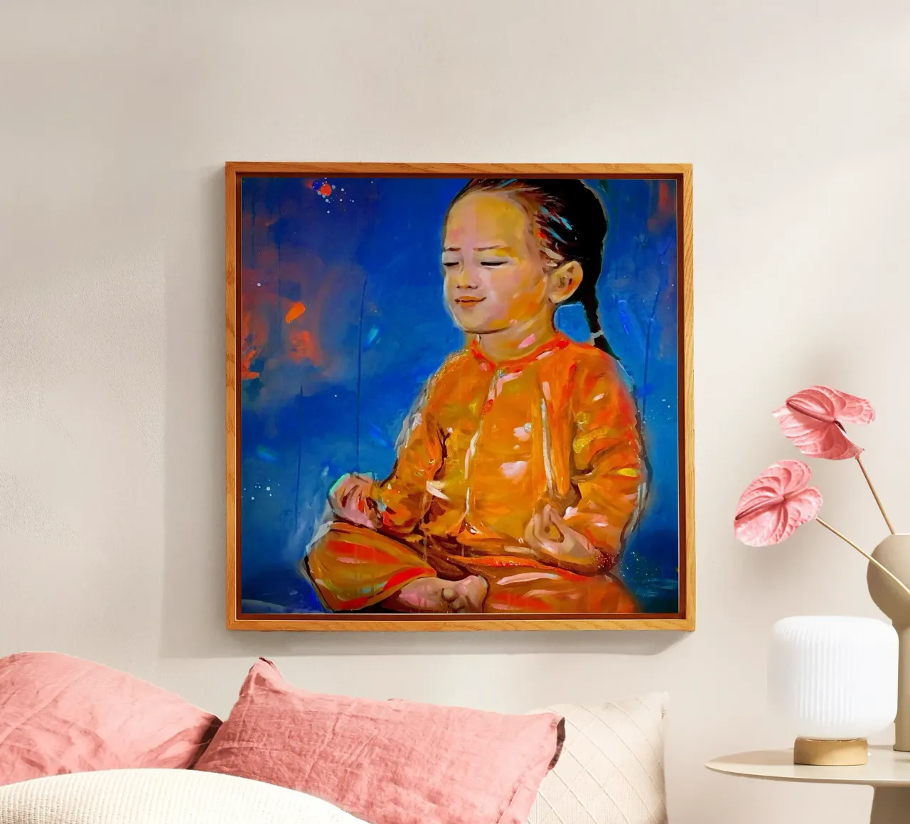 Meditation acrylic glass by Happy 😃 Art 🎨 by Christine Schnoell