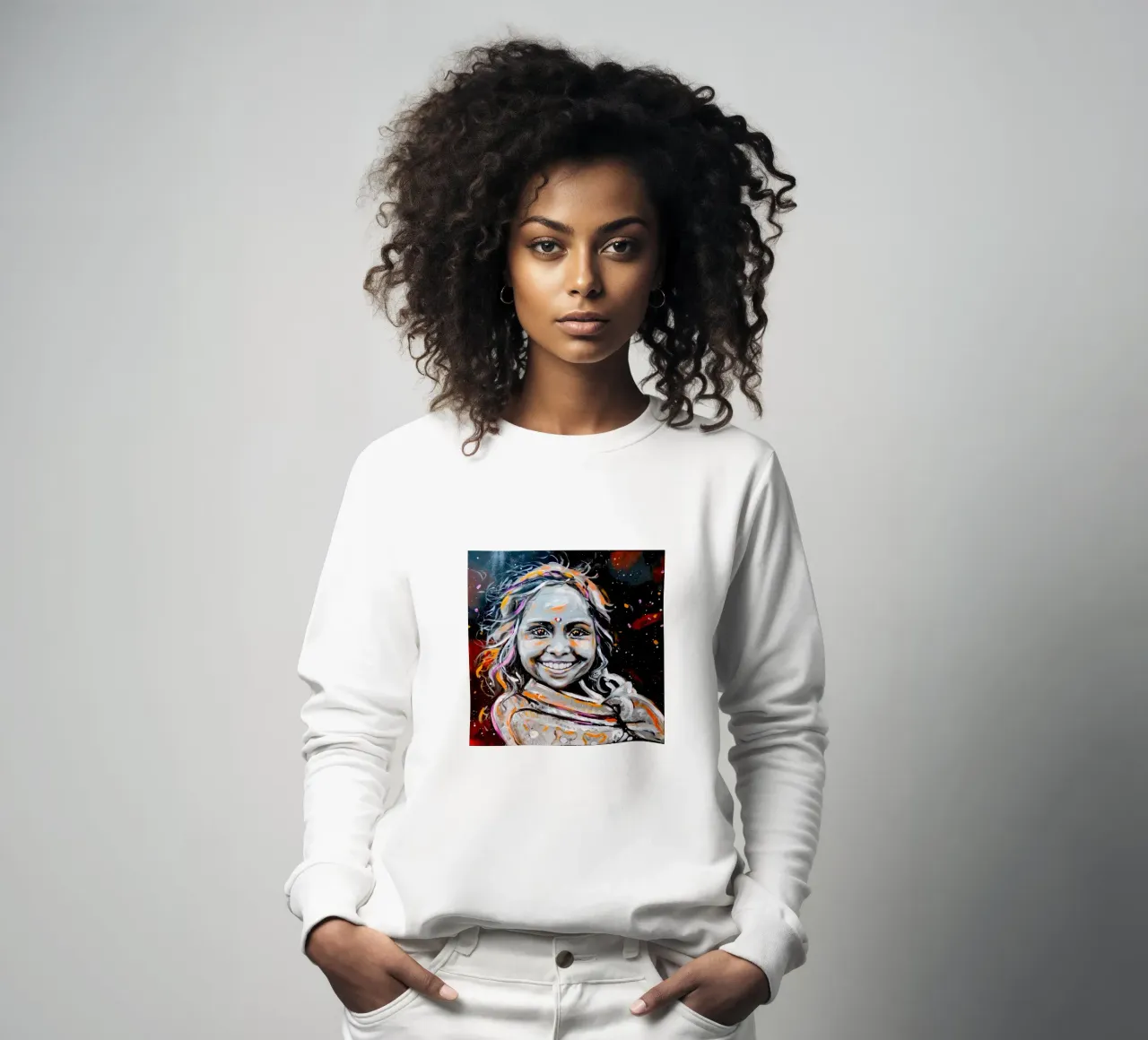 A Smile from India felpa da Happy 😃 Art 🎨 by Christine Schnoell