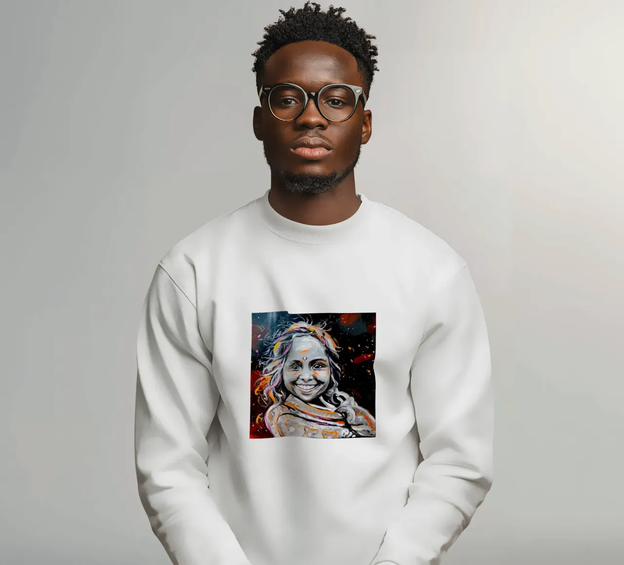 A Smile from India felpa da Happy 😃 Art 🎨 by Christine Schnoell