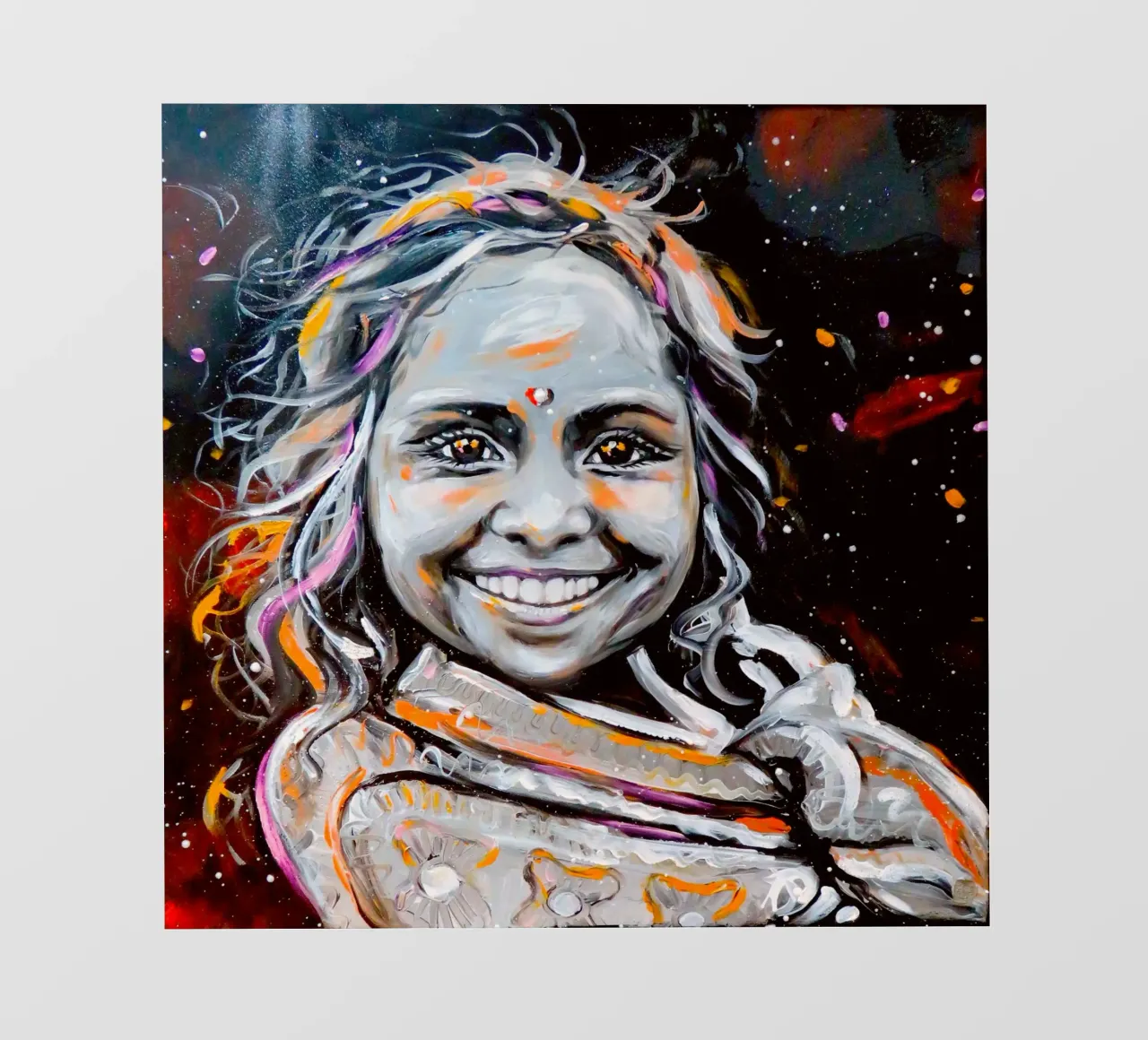 A Smile from India telo in pvc da Happy 😃 Art 🎨 by Christine Schnoell