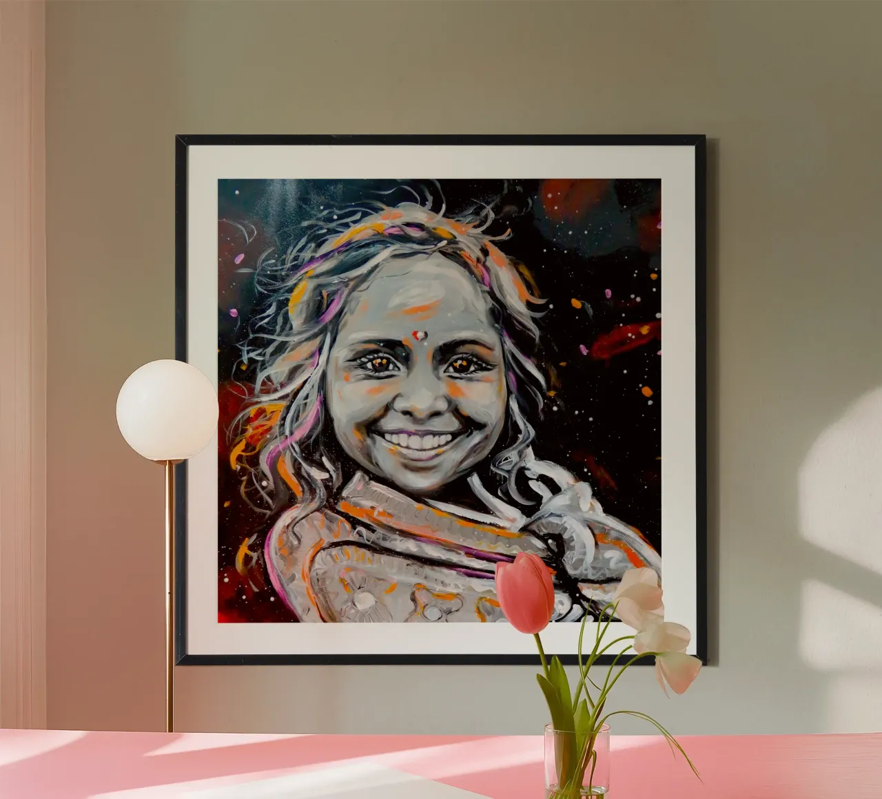 A Smile from India carta hahnemühle da Happy 😃 Art 🎨 by Christine Schnoell