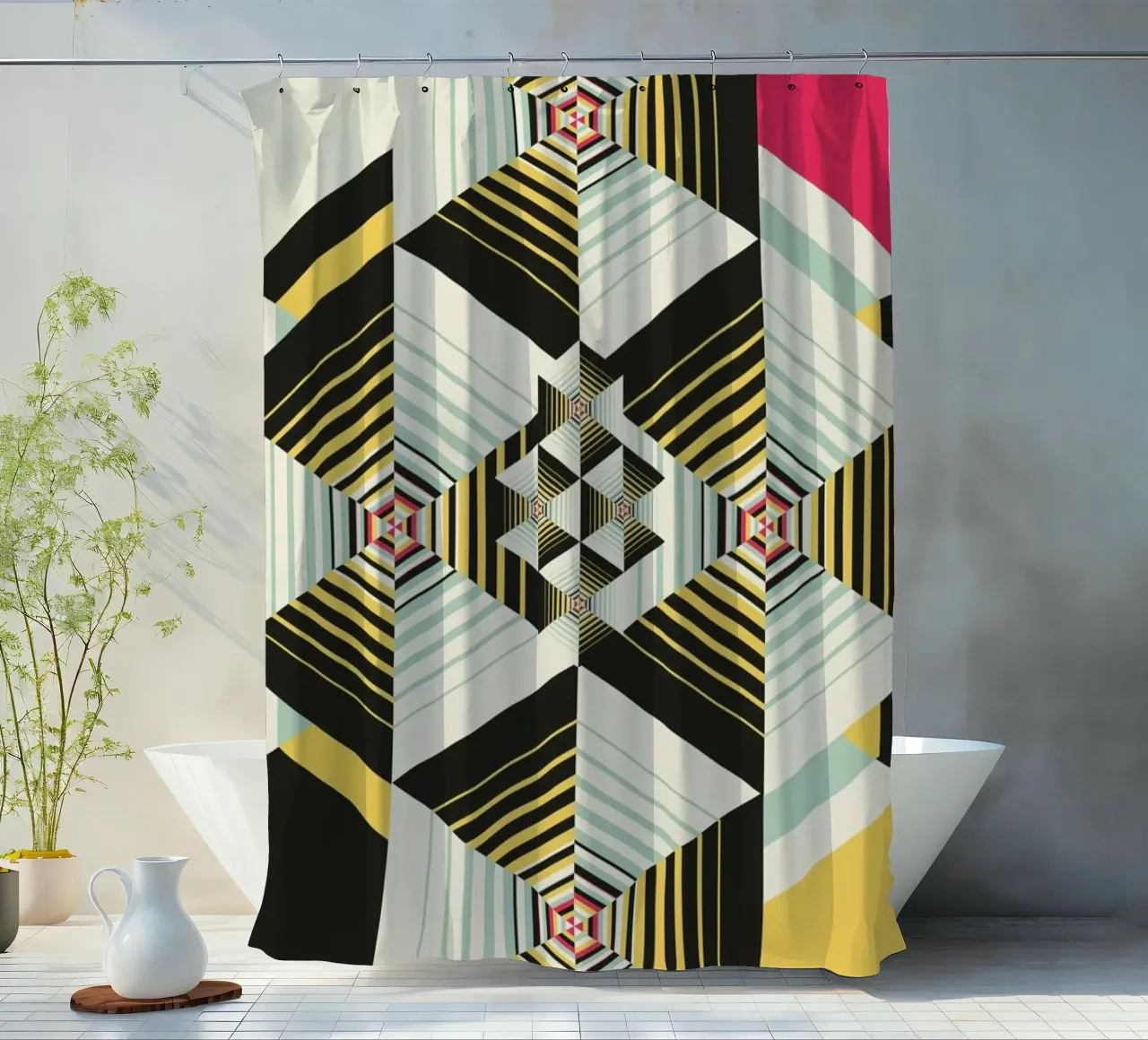La Plus shower curtain by Danny Ivan