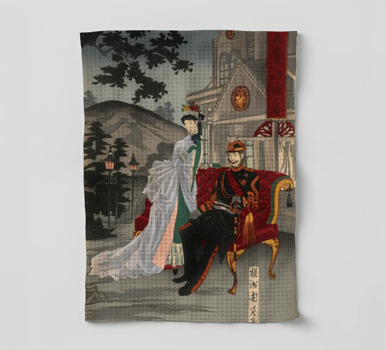 Ukiyo-e: Pittura giapponese, l'imperatore Meiji canovaccio da cucina da Aesthetic Muse