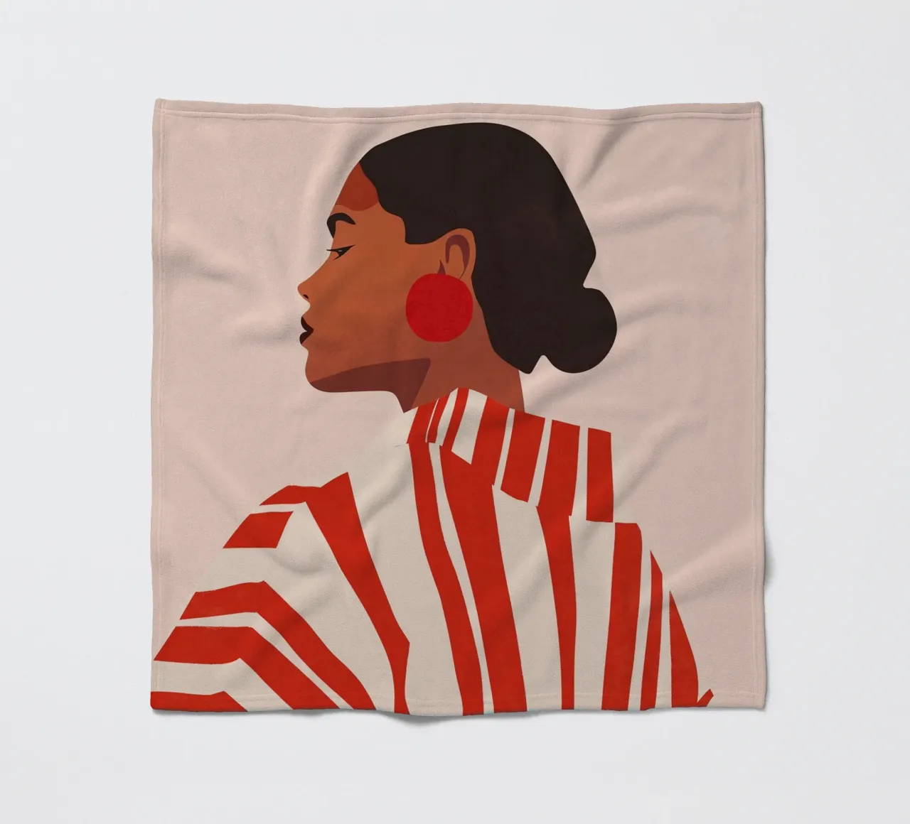 Girl power con un abito a righe coperta in pile da Carinaprint