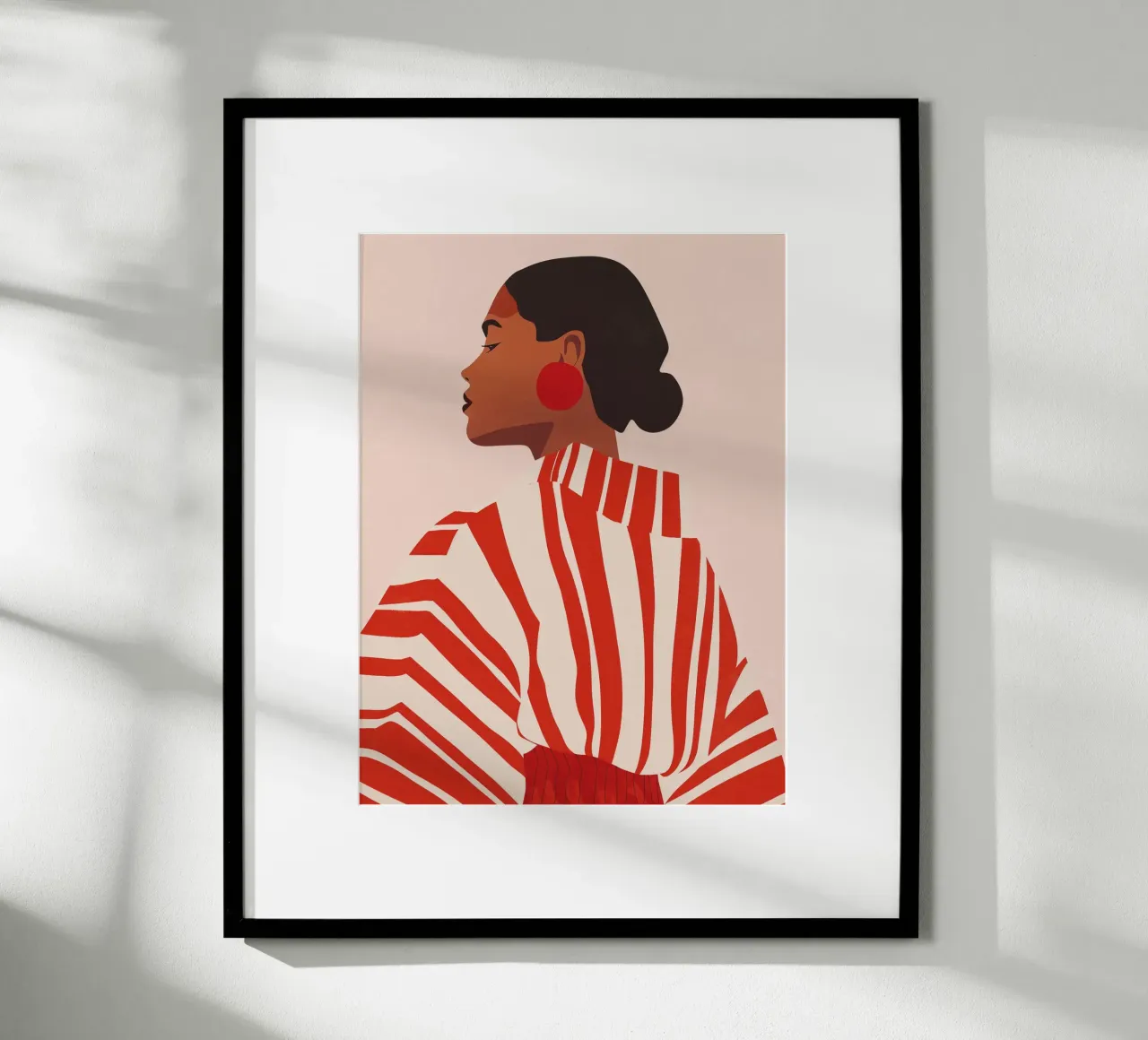 Girl power con un abito a righe poster da Carinaprint