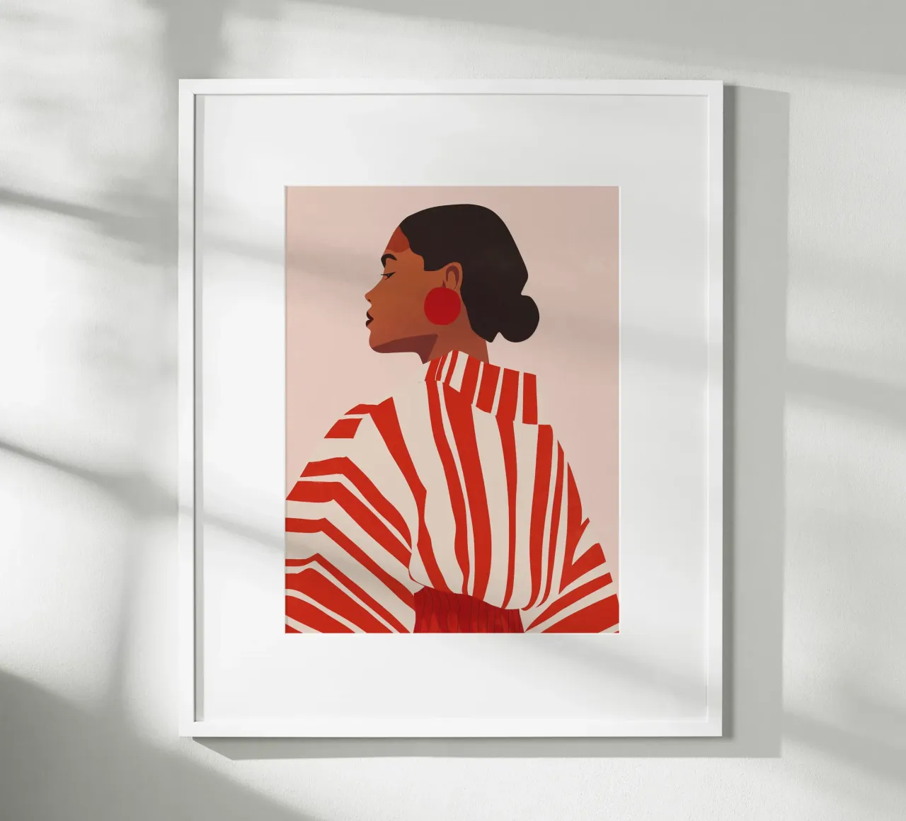 Girl power con un abito a righe poster da Carinaprint