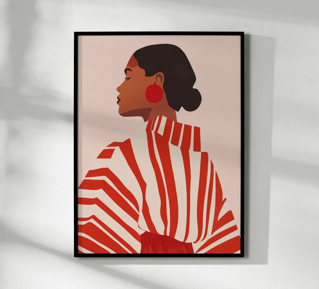 Girl power con un abito a righe poster da Carinaprint