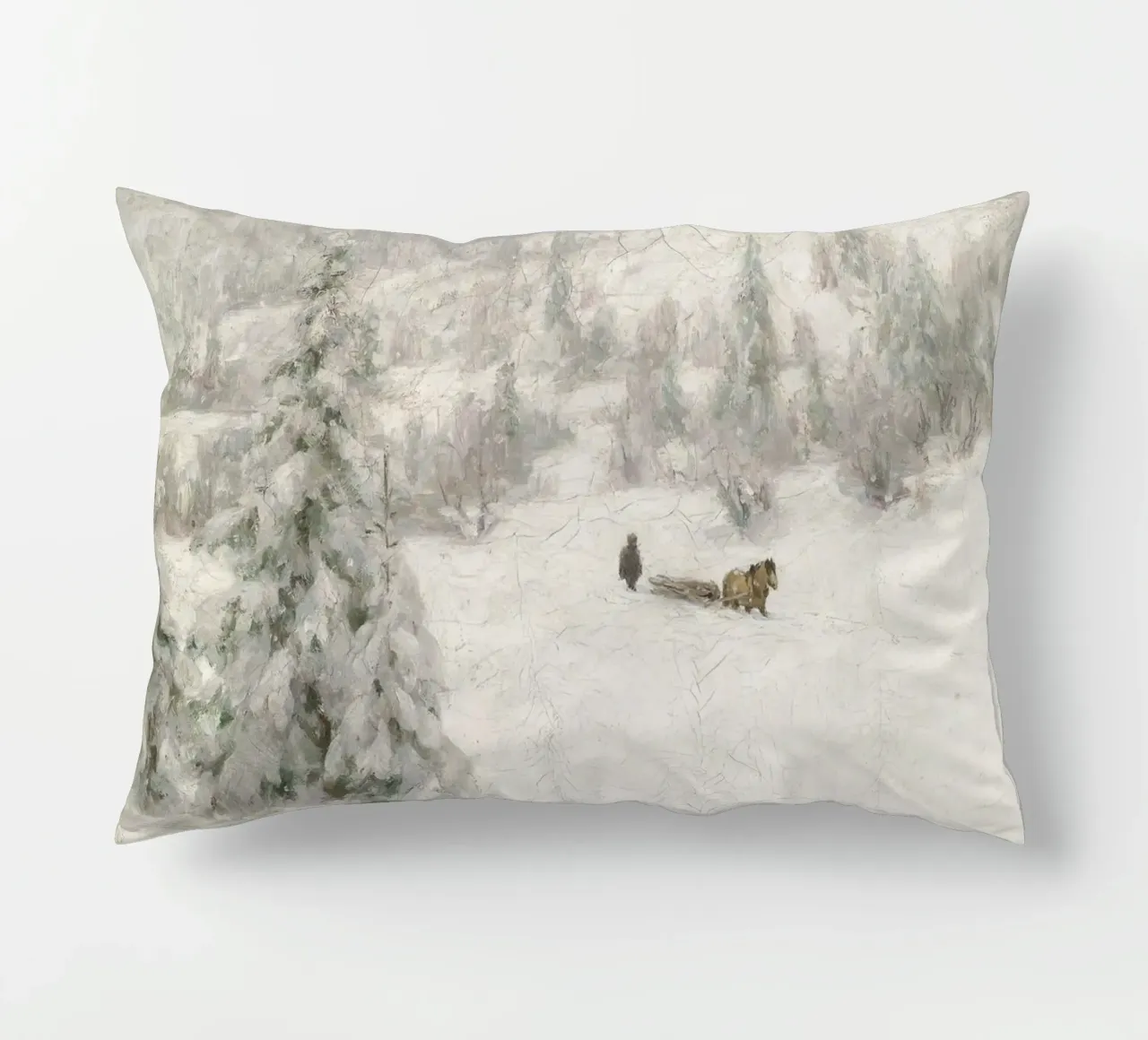 Sled In The Snow cuscino da vintageshop
