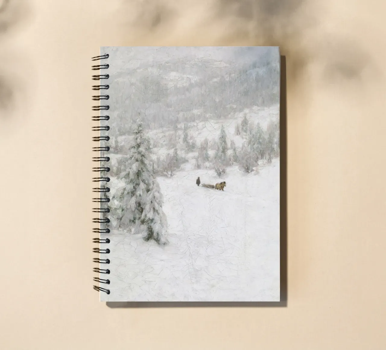 Sled In The Snow carnet à spirale de vintageshop