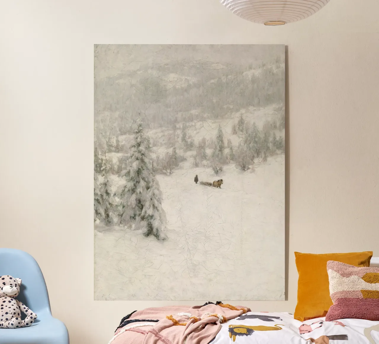 Sled In The Snow plexiglass da vintageshop
