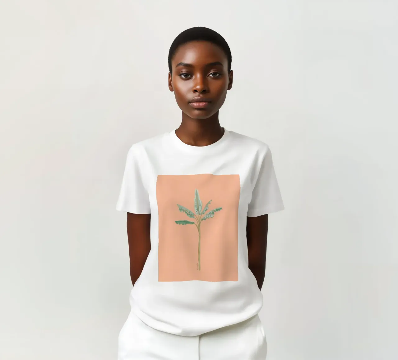 Peach Banana Tree Illustrazione acquerello minimalista Boho t-shirt da This Wild Soul - Illustration