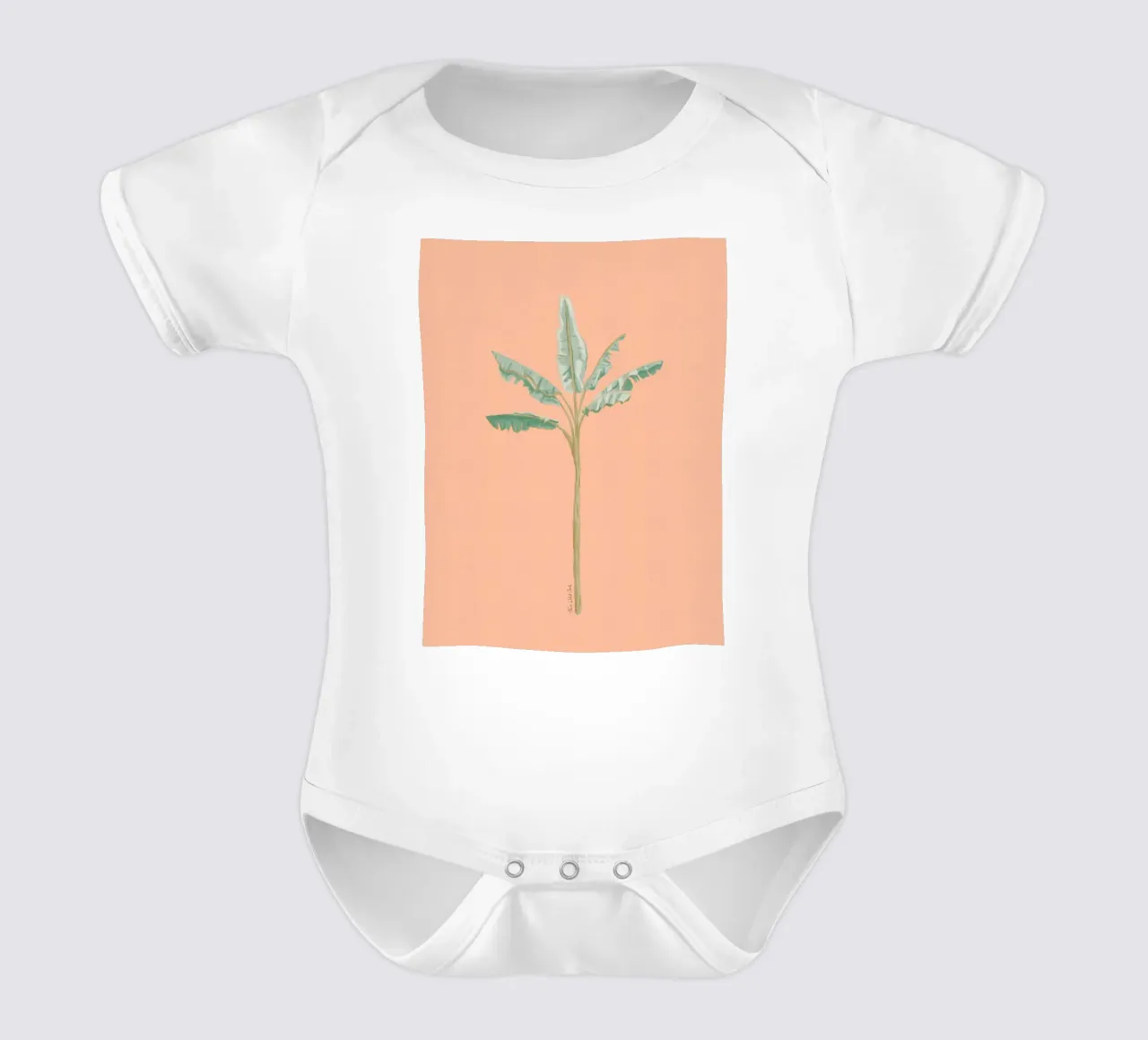 Peach Banana Tree Illustrazione acquerello minimalista Boho body neonato maniche corte da This Wild Soul - Illustration