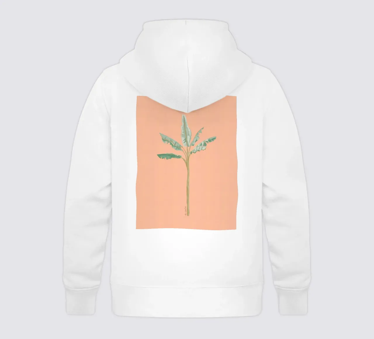 Peach Banana Tree Illustrazione acquerello minimalista Boho felpa bambino con cappuccio da This Wild Soul - Illustration