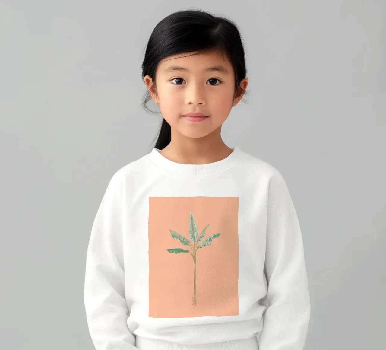 Peach Banana Tree Illustrazione acquerello minimalista Boho felpa bambino da This Wild Soul - Illustration