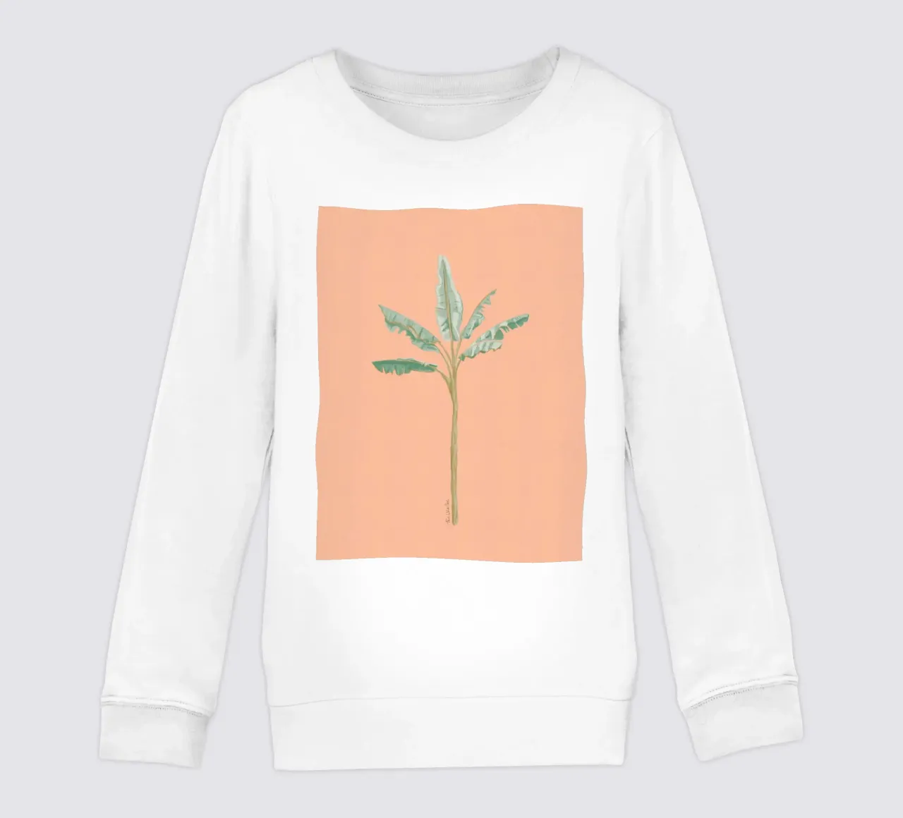 Peach Banana Tree Illustrazione acquerello minimalista Boho felpa bambino da This Wild Soul - Illustration