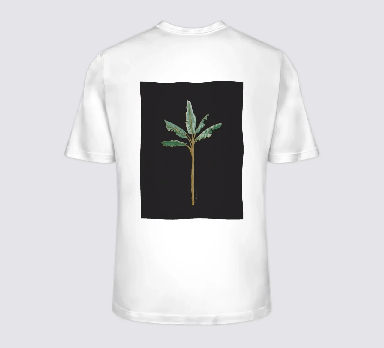Boho Coastal Surfer Banana Tree Minimalista Sfondo nero t-shirt da This Wild Soul - Illustration