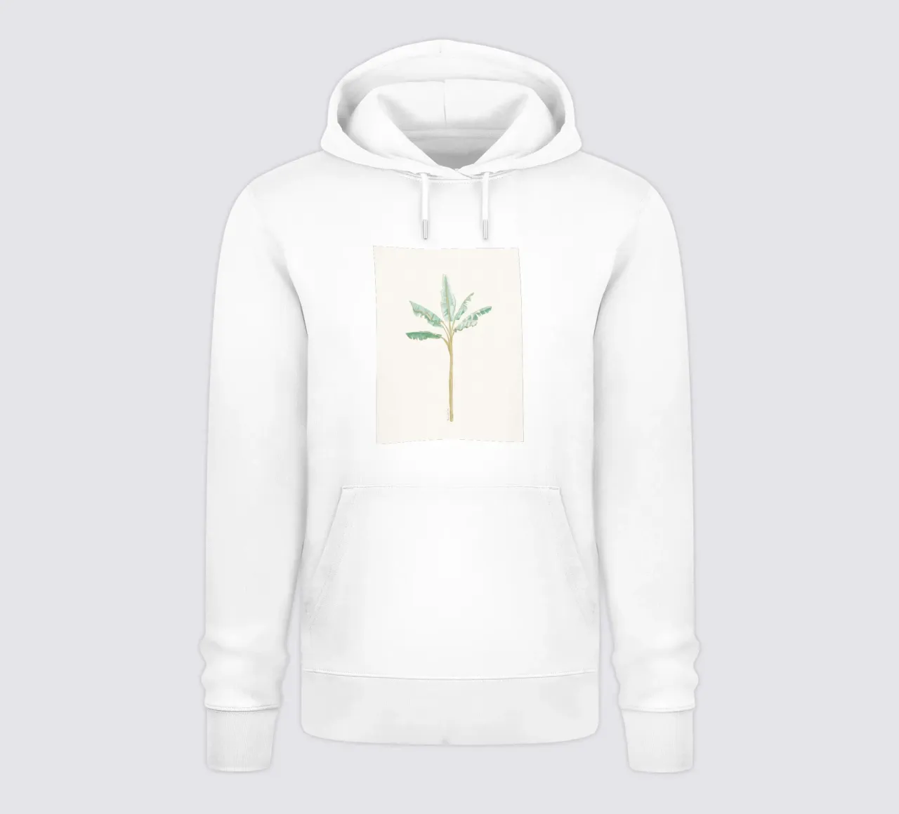 Albero di banane pianta esotica tropicale - colori chiari boho costieri felpa con cappuccio da This Wild Soul - Illustration