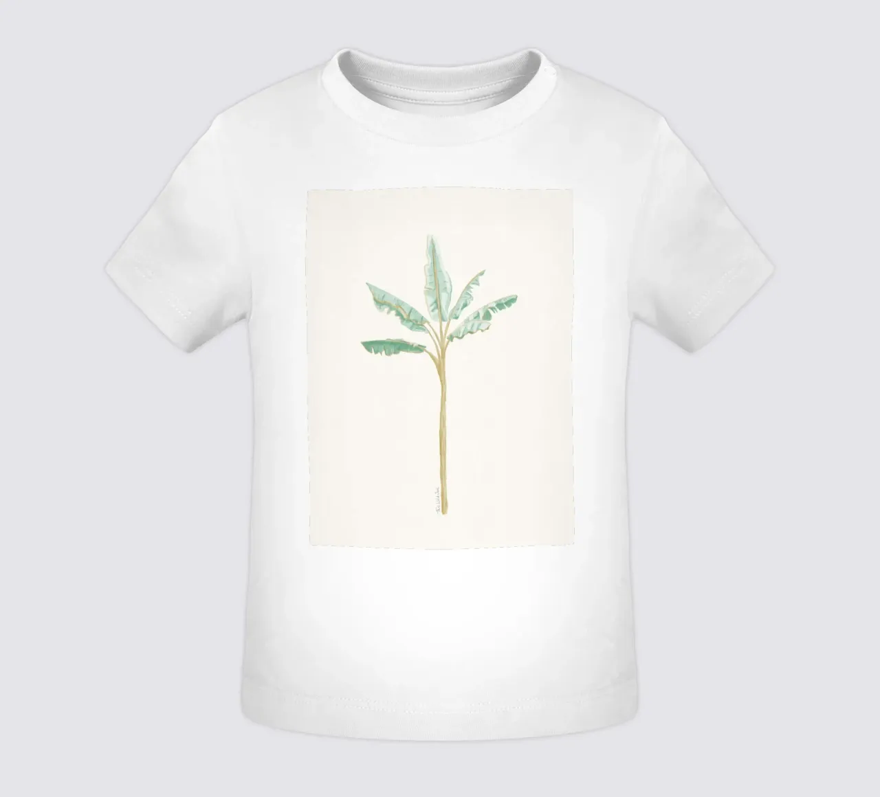 Albero di banane pianta esotica tropicale - colori chiari boho costieri maglietta neonato da This Wild Soul - Illustration