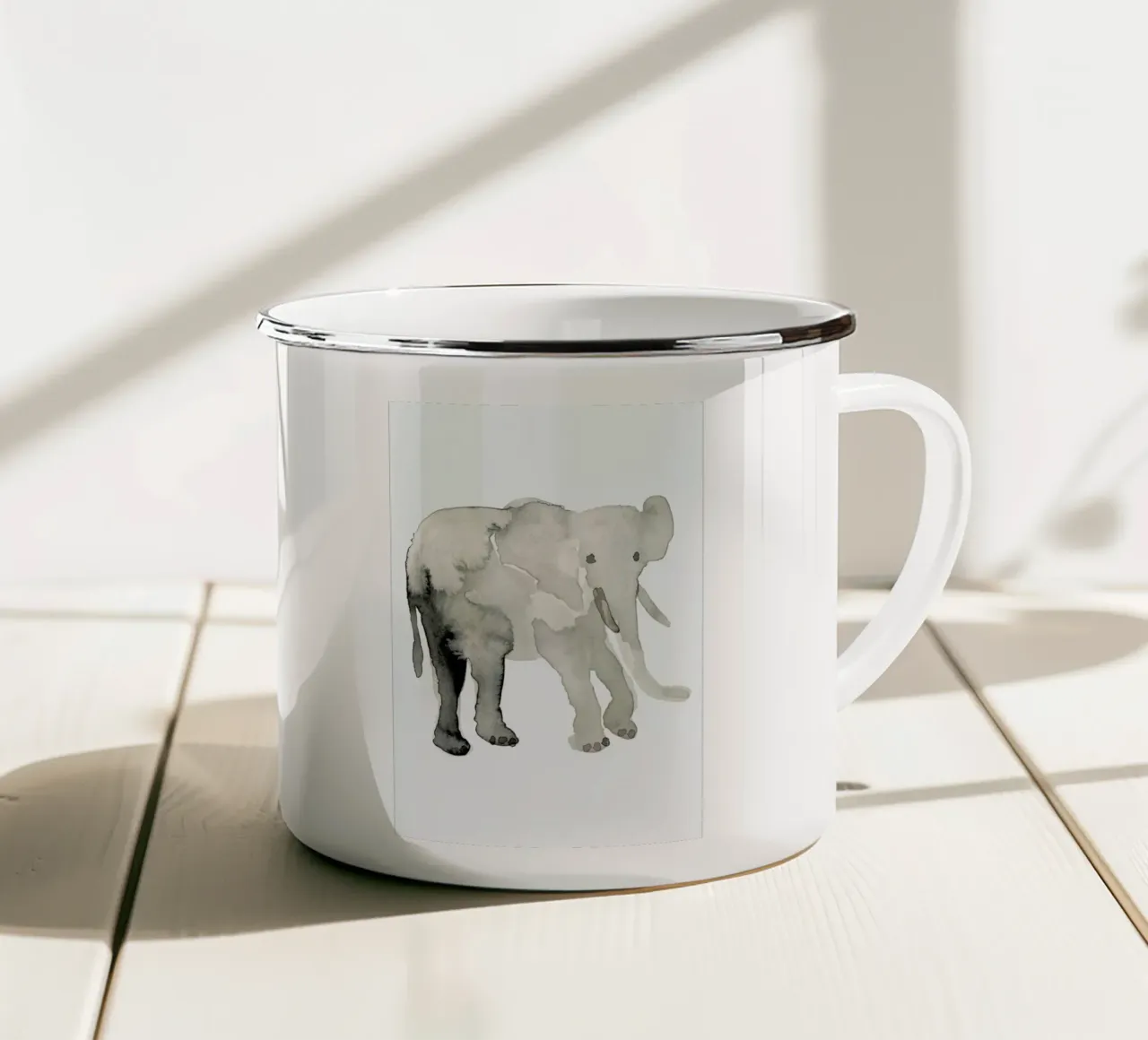 Elephant tazza in smalto da Farina Kuklinski