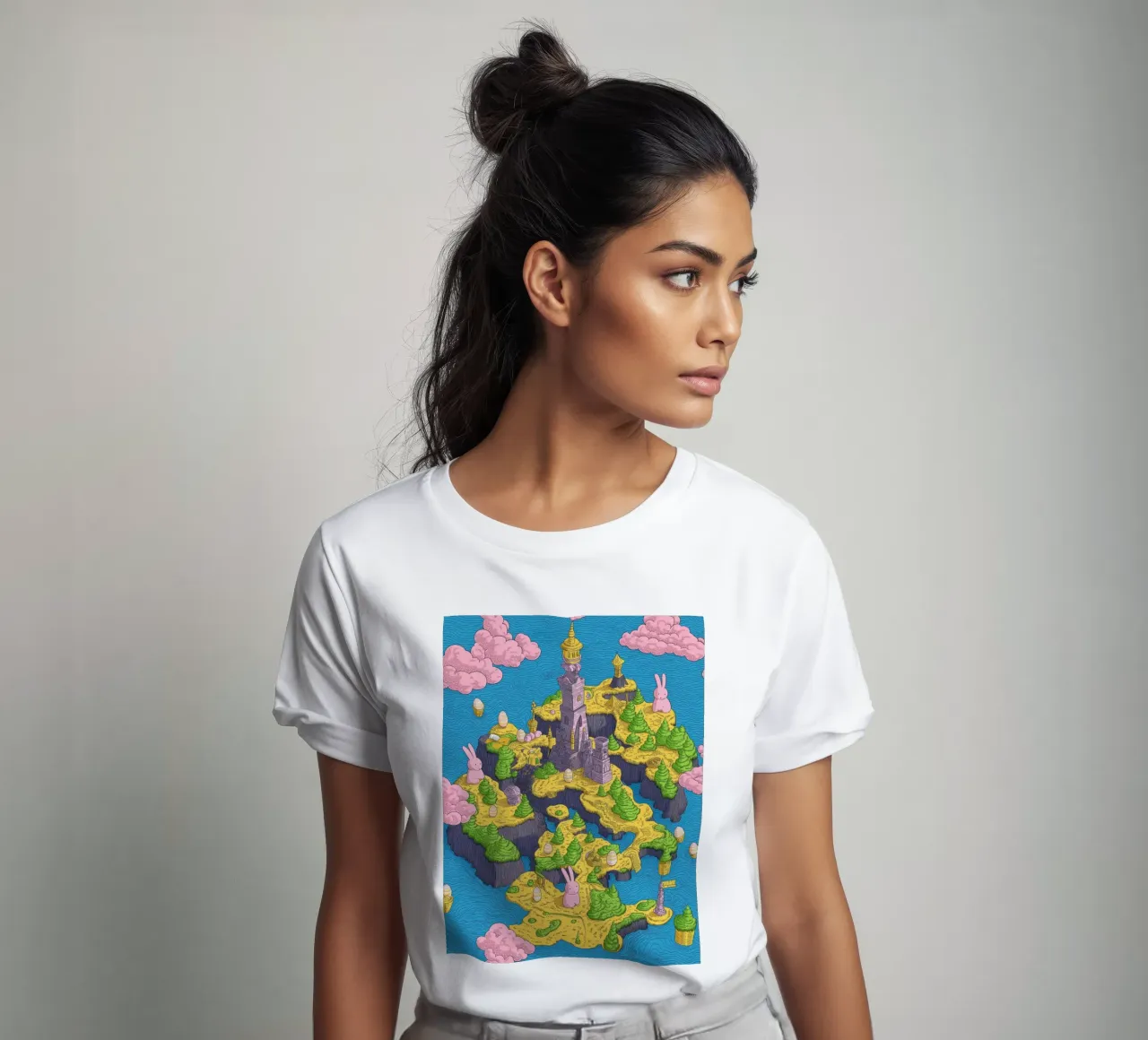 Mappa del Tesoro con Conigli Rosa | Compleanno Bambini t-shirt da Kaji